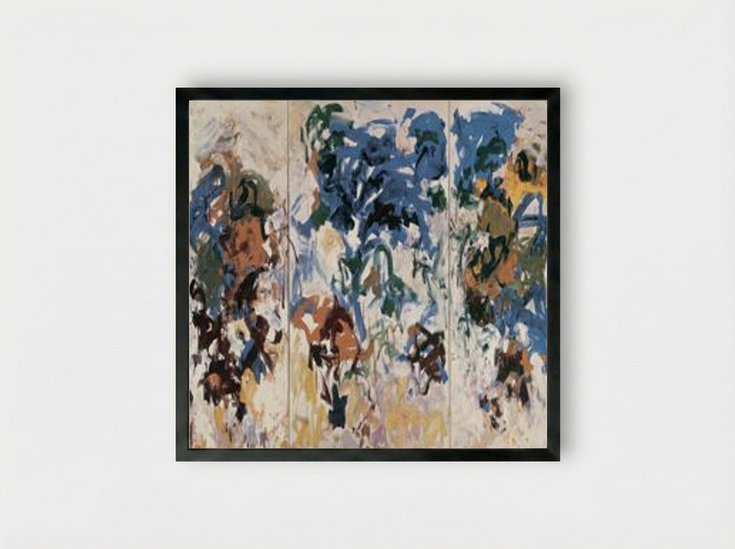 Bracket - Joan Mitchell - Framed Print Black