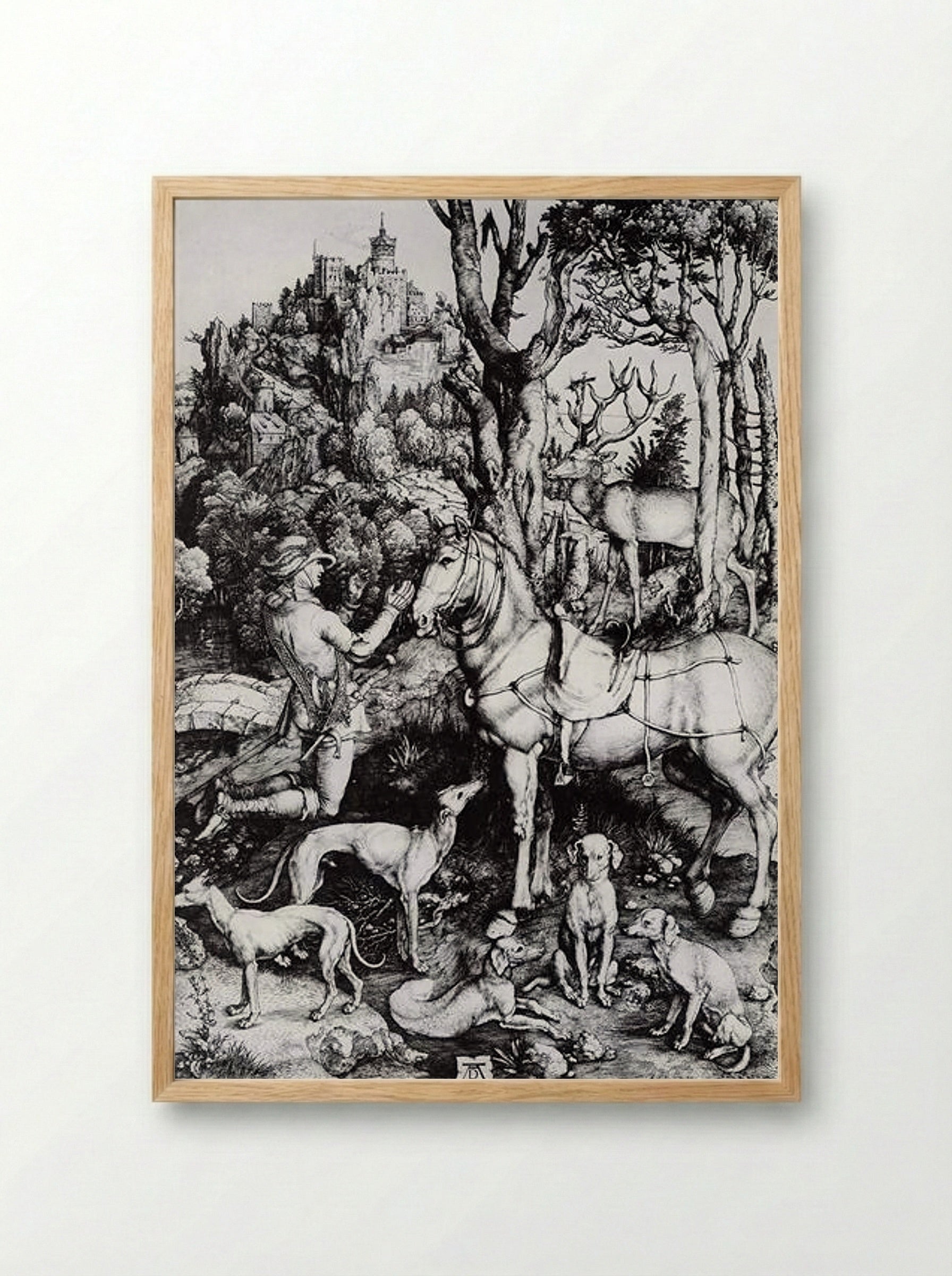 Saint Eustace - Albrecht Dürer - Framed Print Wood