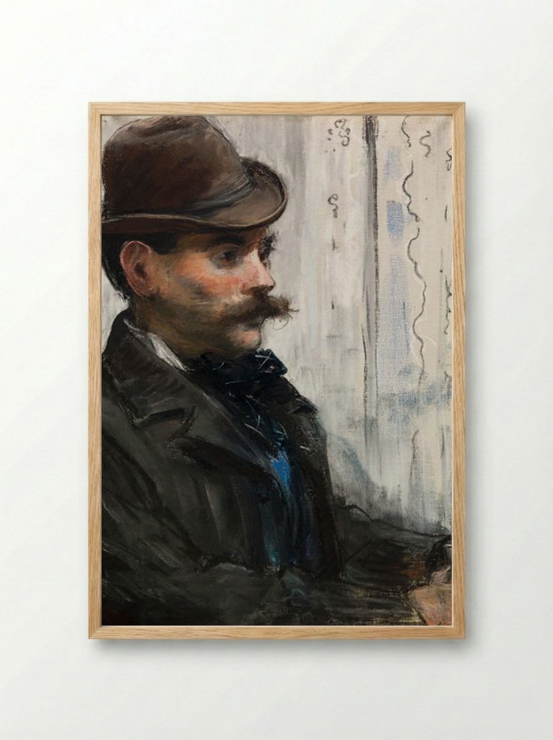 Portrait of Alphonse Maureau - Édouard Manet - Framed Print Wood