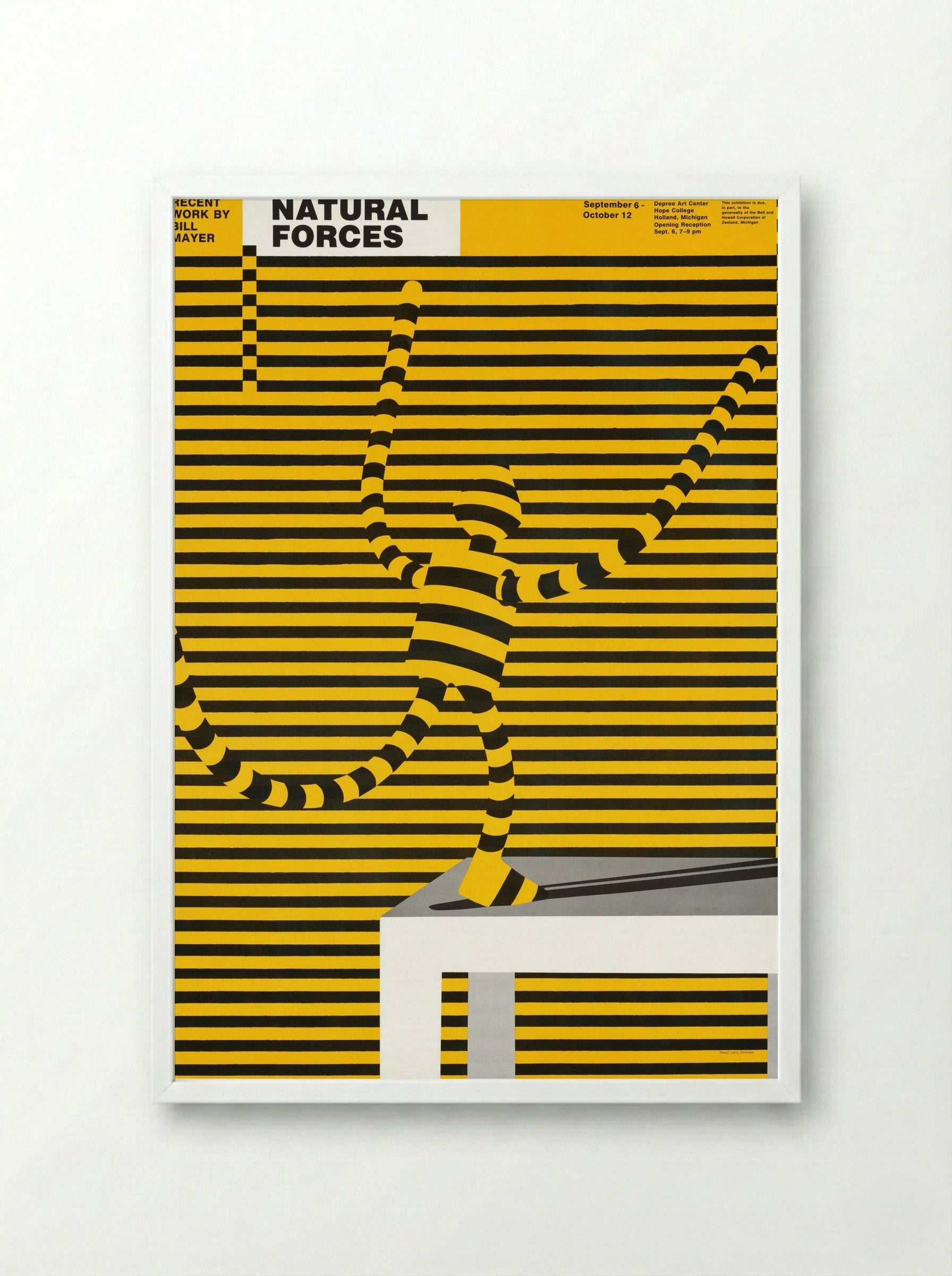 Natural Forces: Recent Work by Bill Mayer (Poster) - Lanny Sommese - Framed Print White