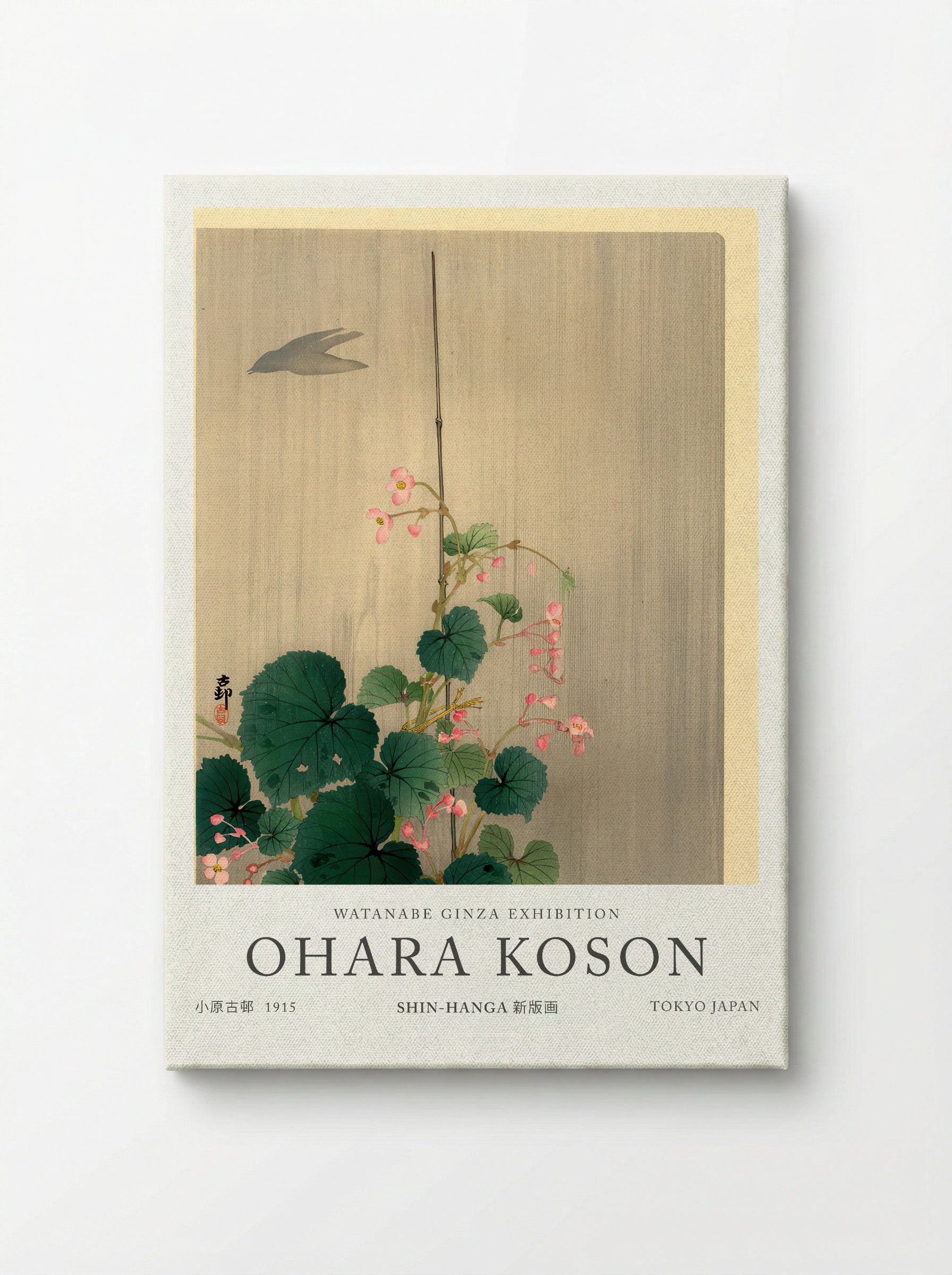 Bird And Begonias - Ohara Koson