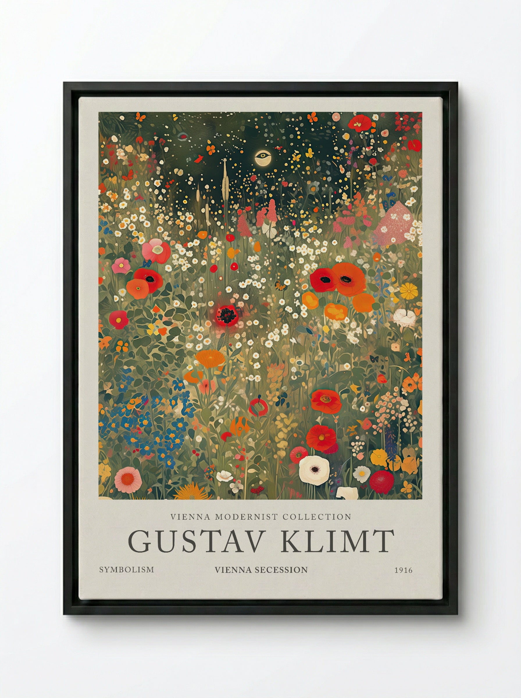 Crimson Field in Bloom – Gustav Klimt