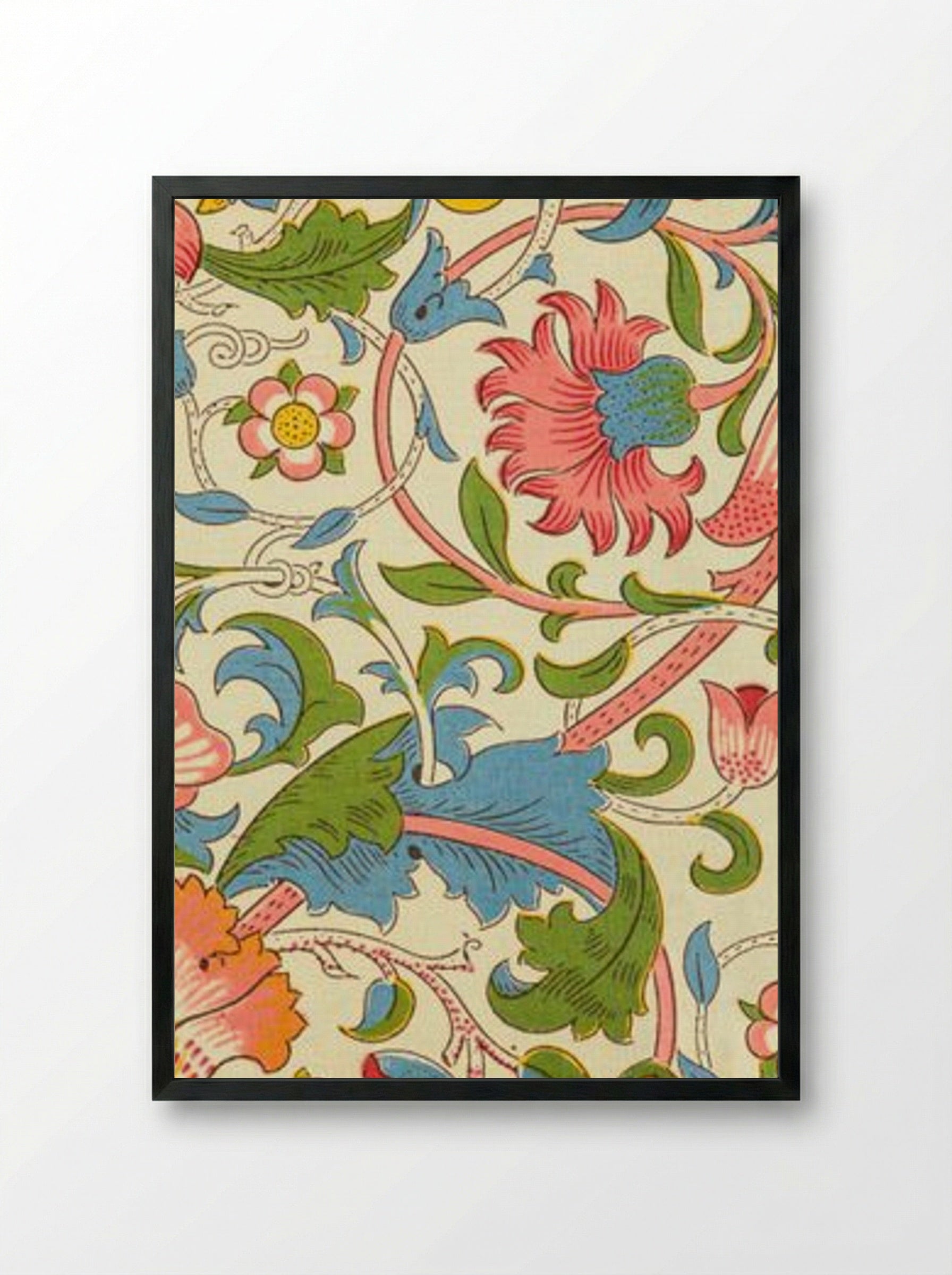 Lodden - William Morris - Framed Print Black