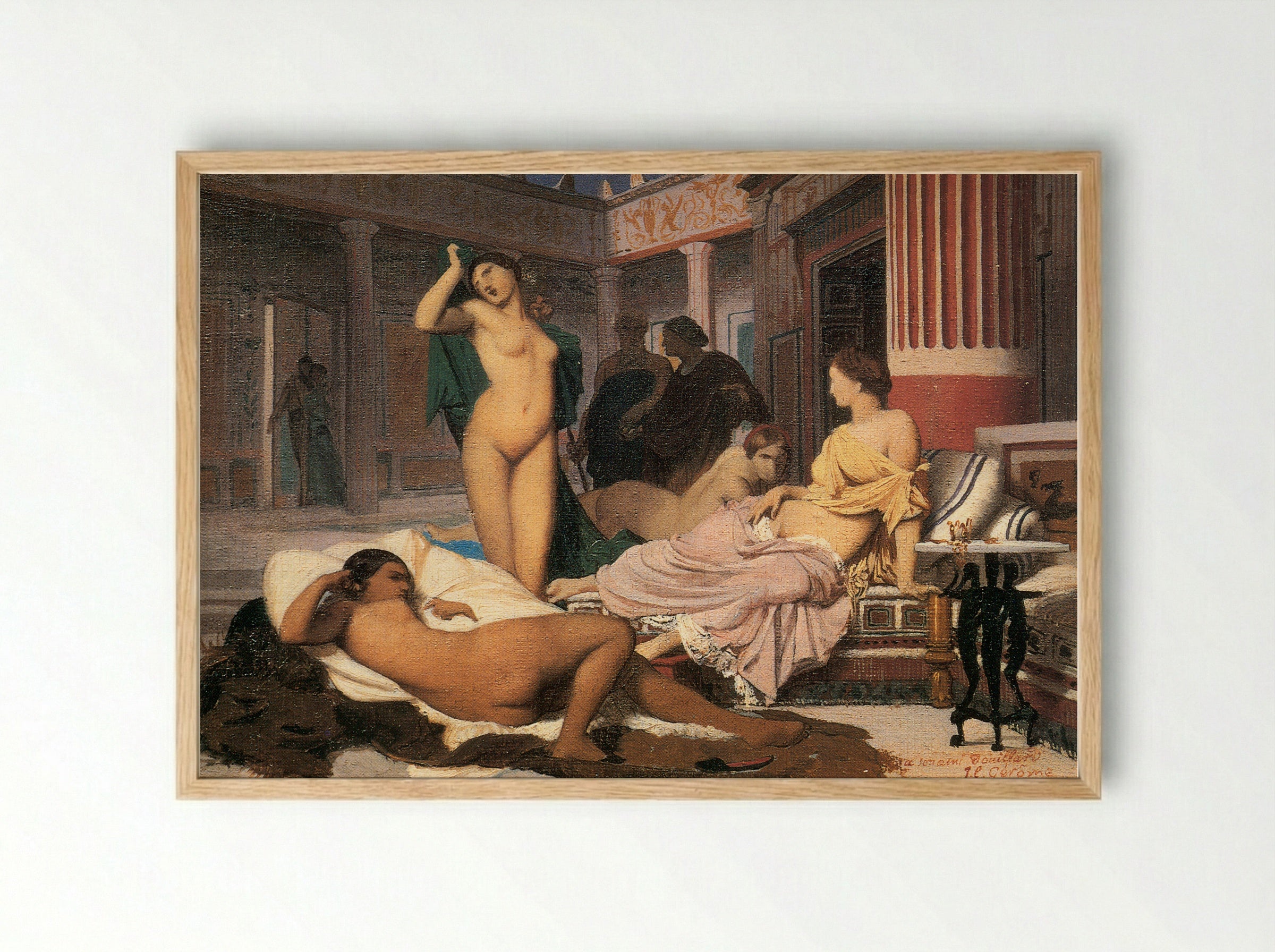 Greek Interior (Gyneceum) - Jean-Léon Gérôme - Framed Print Wood