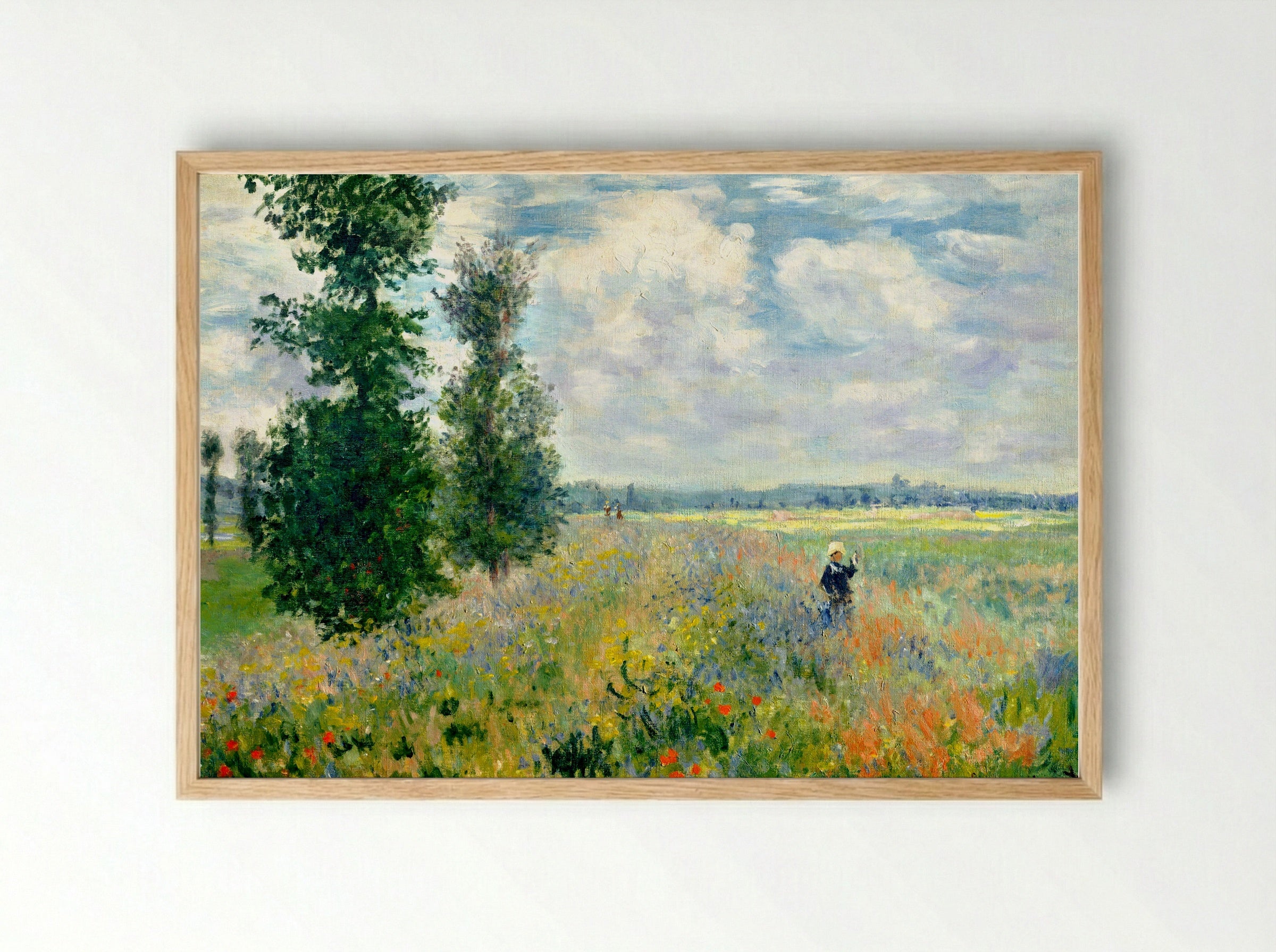 Poppy Field, Argenteuil - Claude Monet - Framed Print Wood