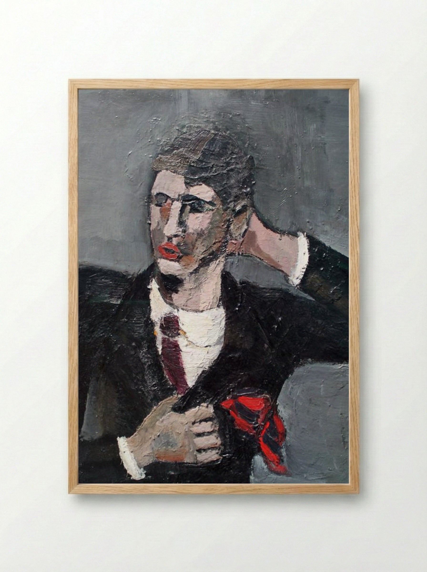 Self-Portrait - Helmut Kolle - Framed Print Wood