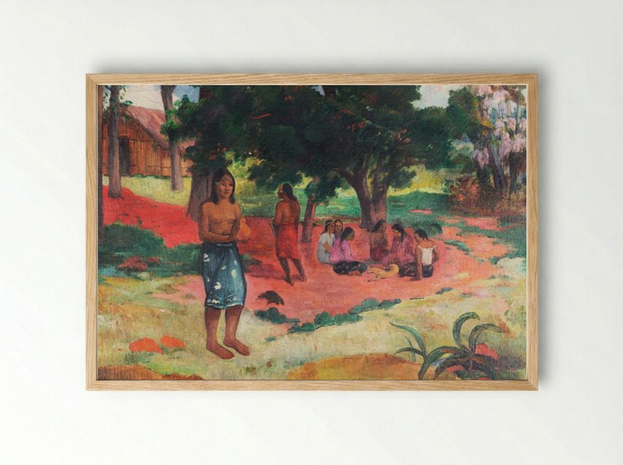 Whispered Words (Parau Parau) - Paul Gauguin - Framed Print Wood