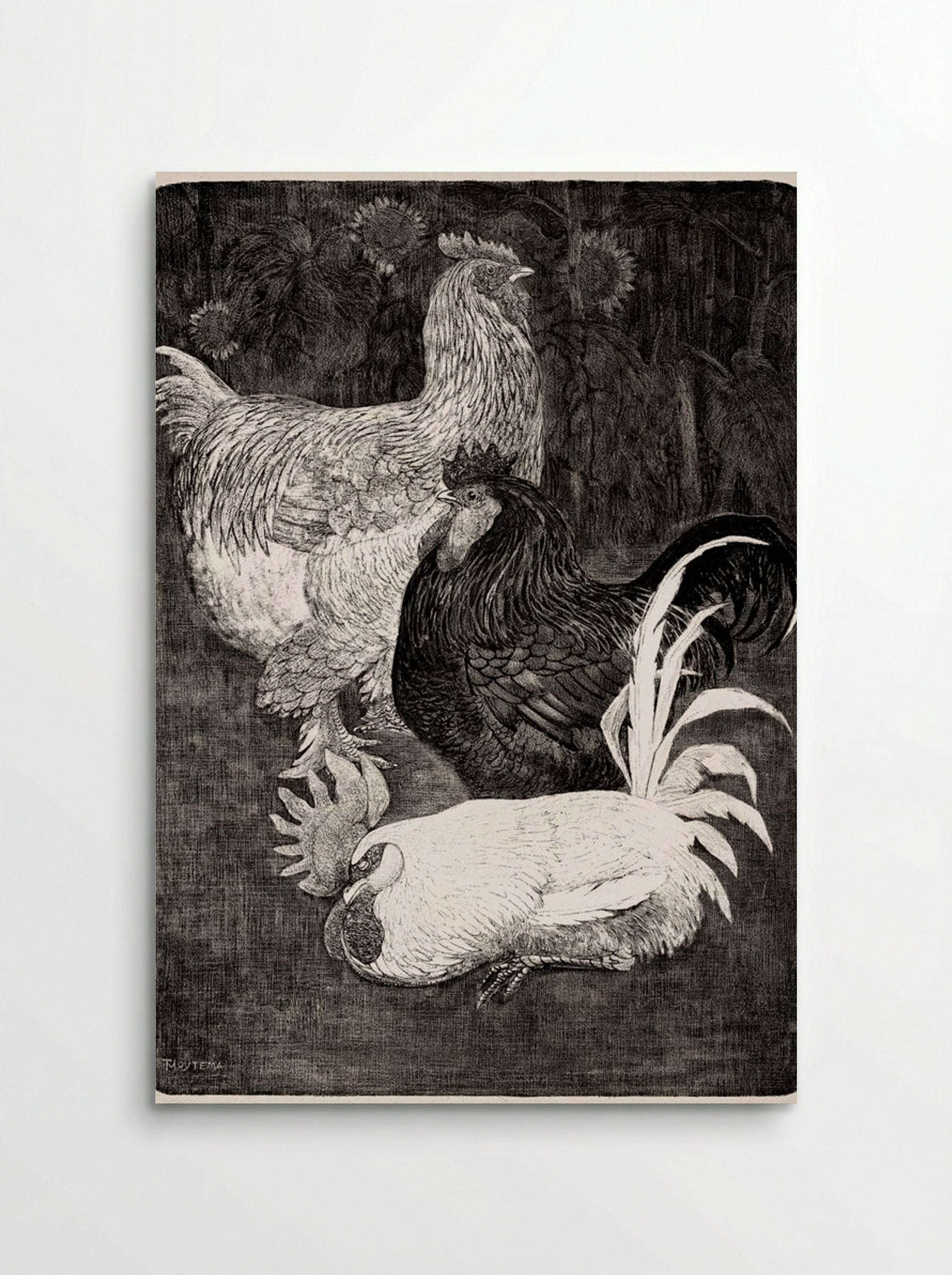 Drie Hanen (Three Roosters) - Theo van Hoytema - Poster