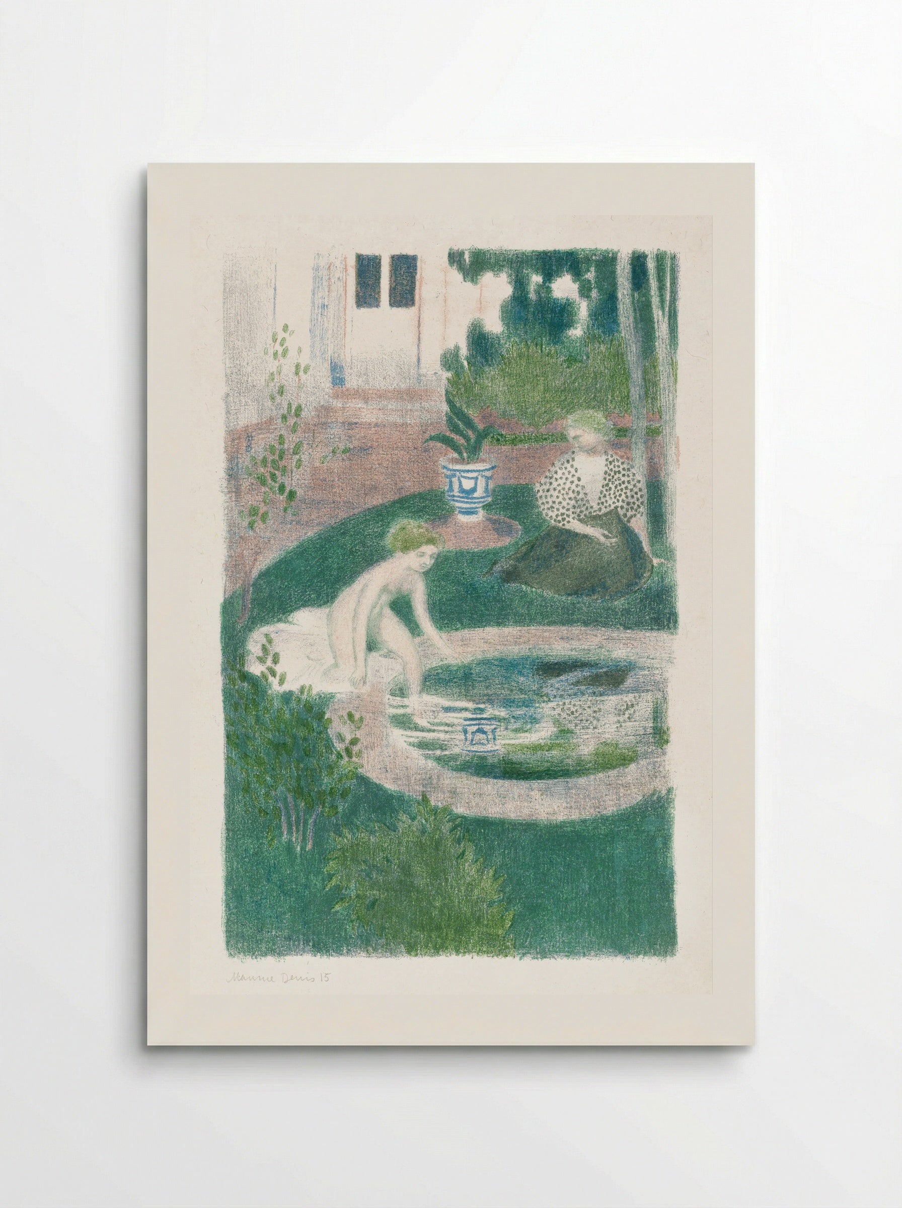 The Reflection in the Fountain (Le reflet dans la fontaine) - Maurice Denis - Poster