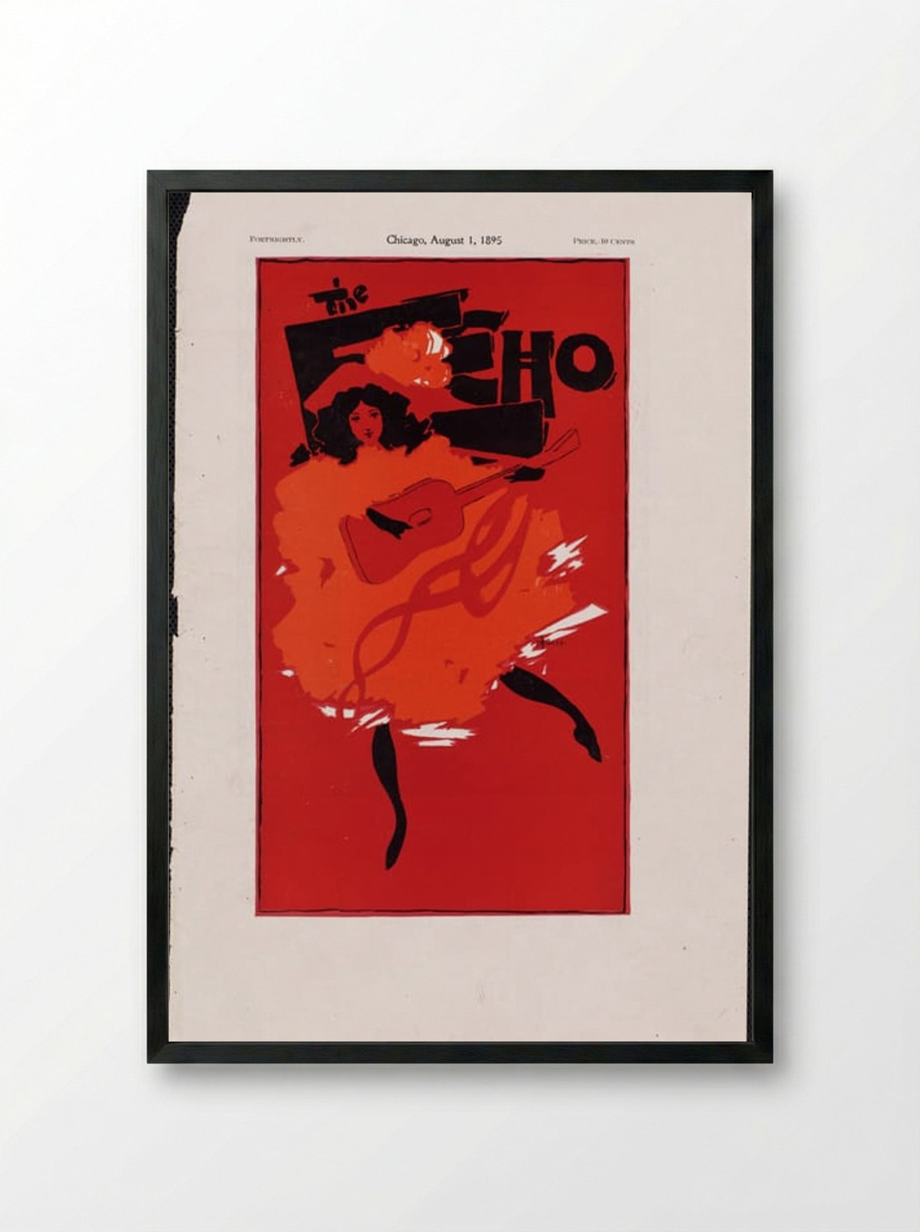 The Echo, Chicago, August 1, 1895 - Will H. Bradley - Framed Print Black