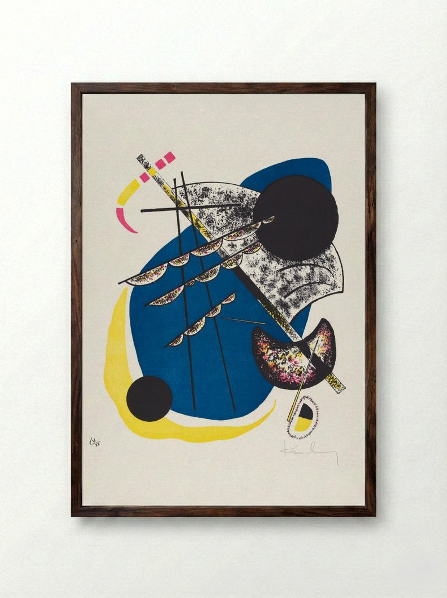 Kleine Welten II (Small Worlds II) - Wassily Kandinsky - Framed Print Dark Wood