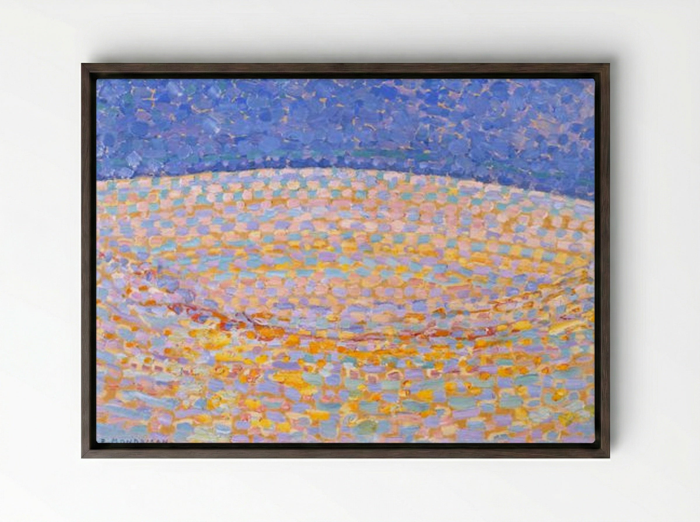 Dune III - Piet Mondrian - Framed Canvas Dark Wood