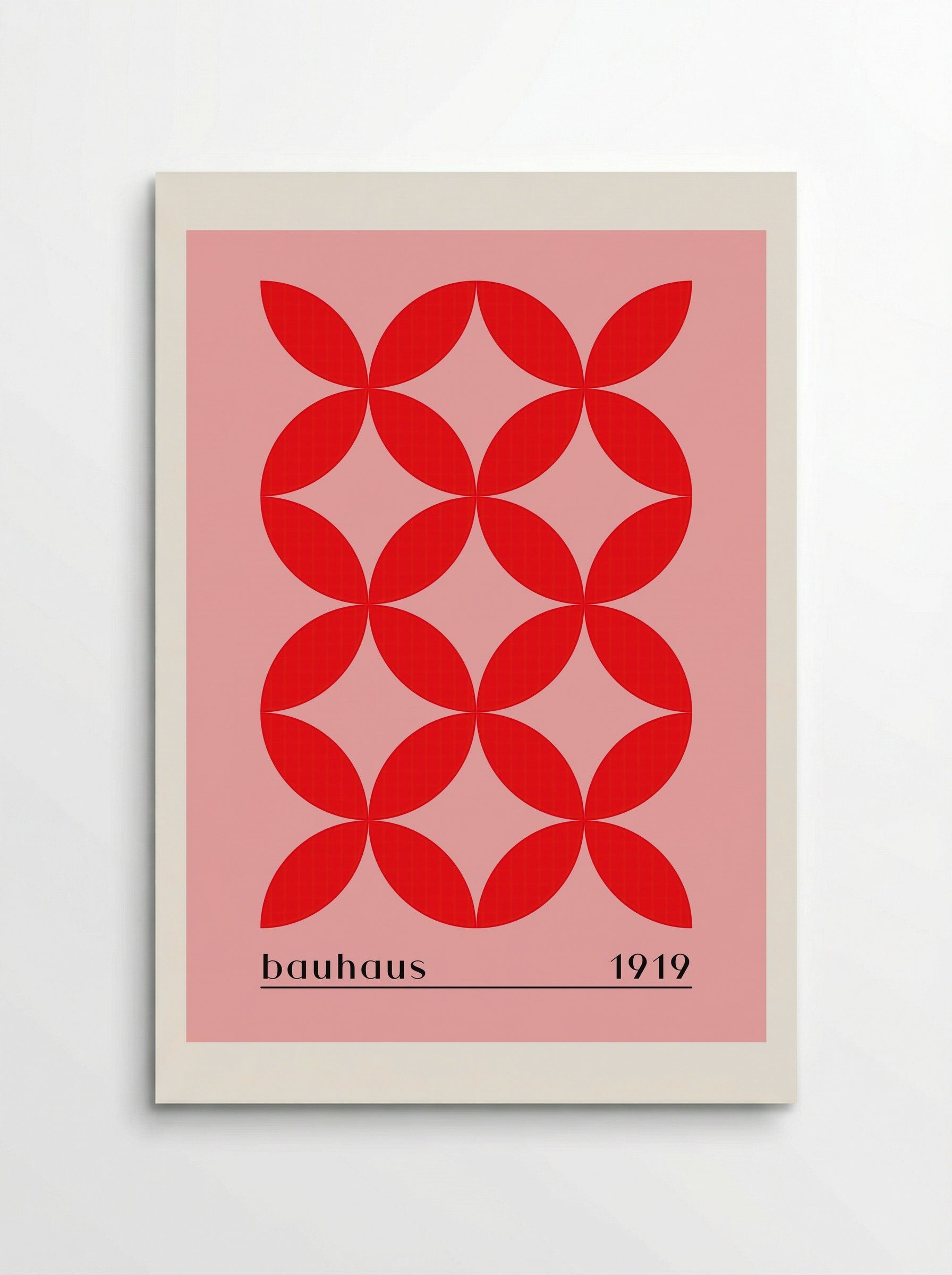 Bauhaus Red Petal Matrix - 1919 Exhibition Poster - Poster