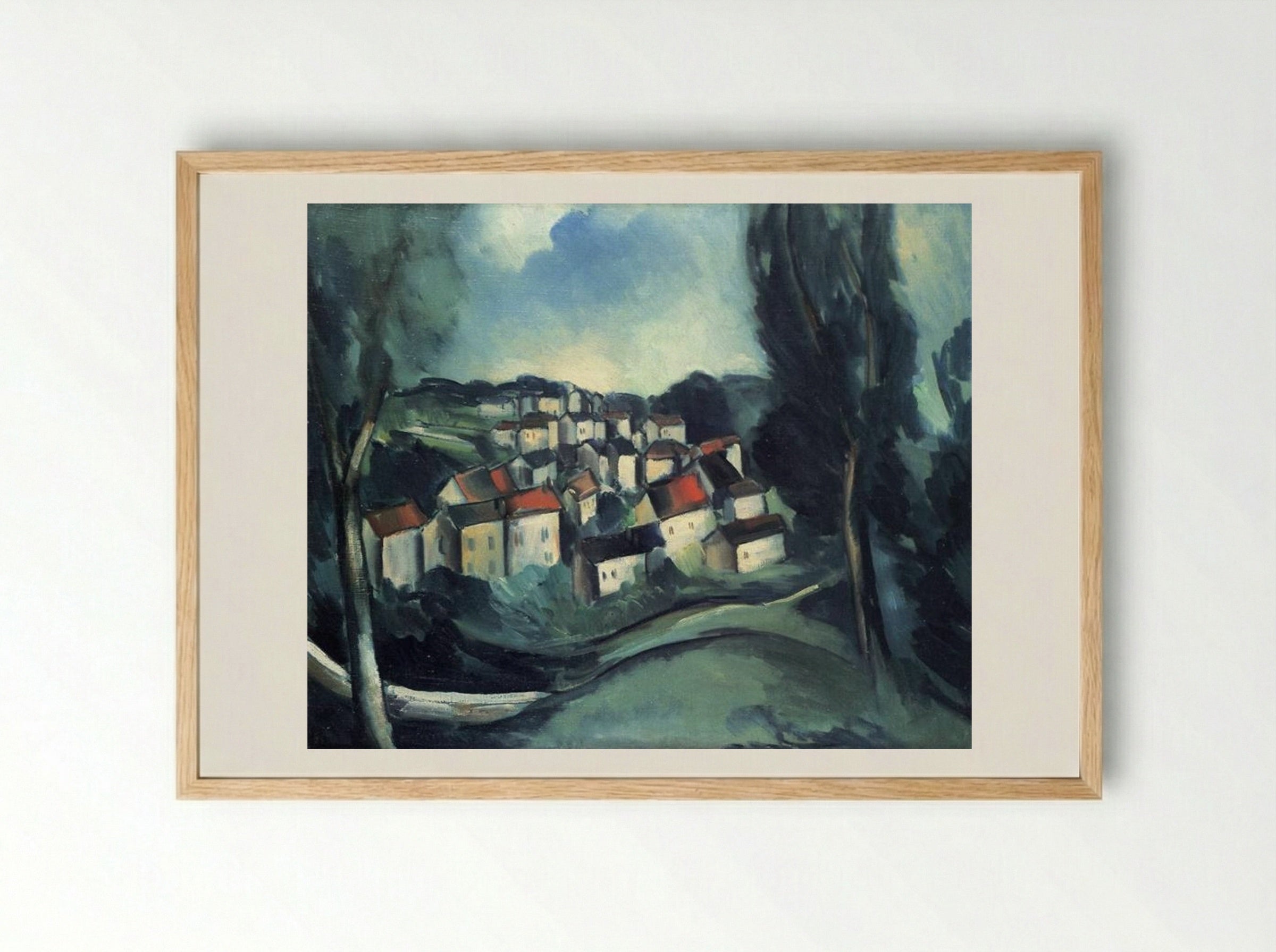 The Beautiful Village - Maurice de Vlaminck - Framed Print Wood