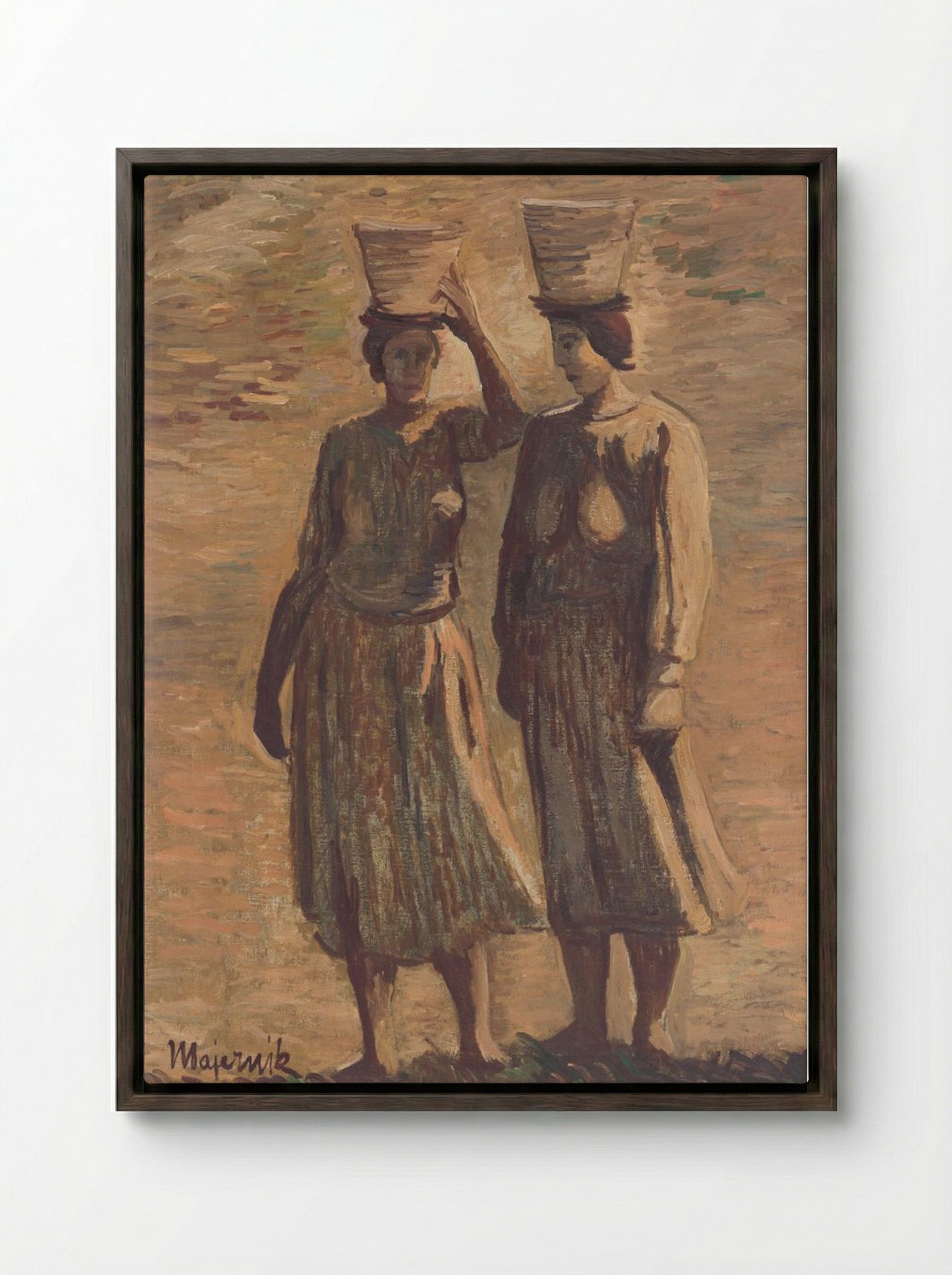 Water Bearers - Cyprián Majerník - Framed Canvas Dark Wood