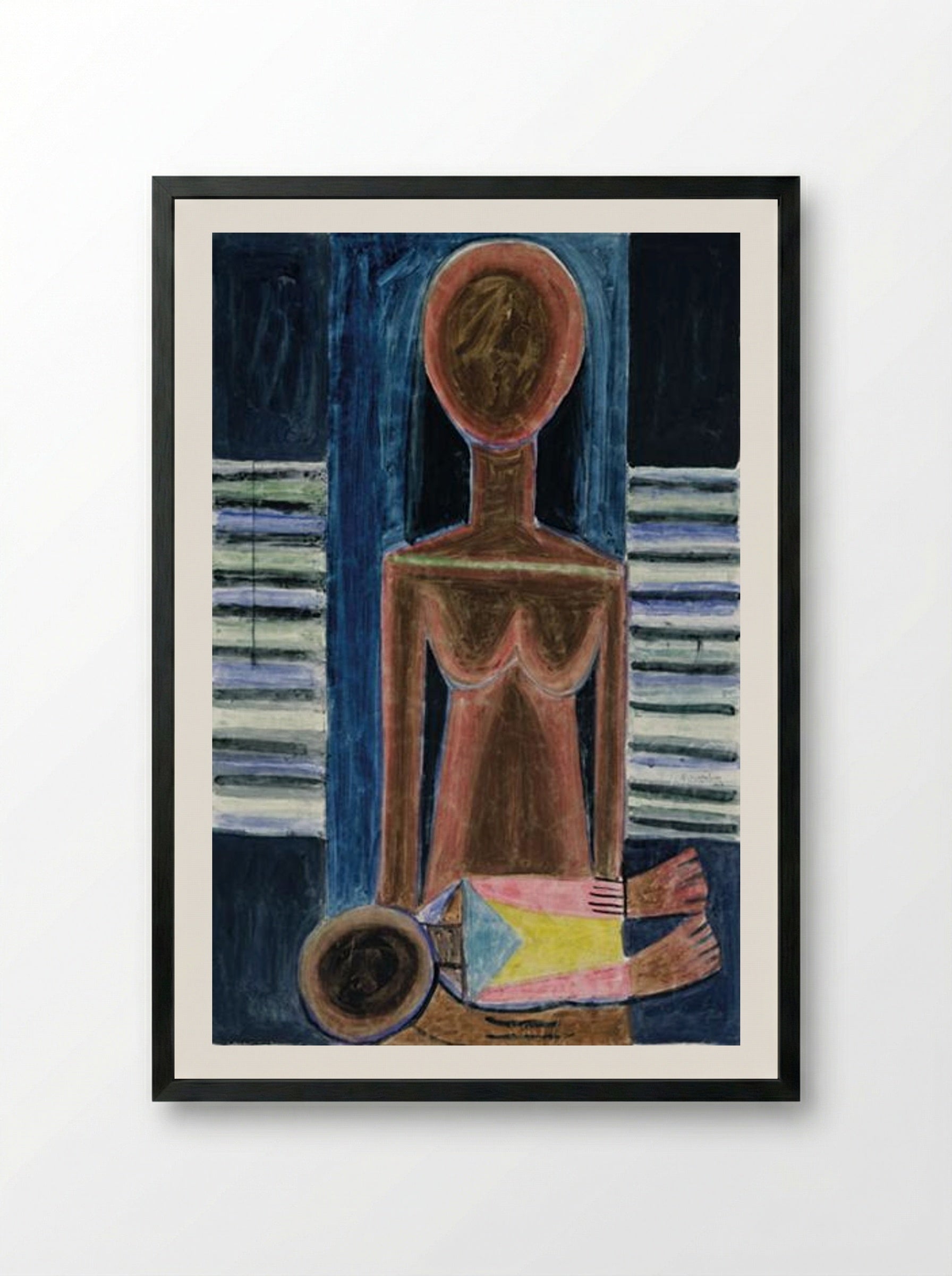 Mother and Child II - Wifredo Lam - Framed Print Black
