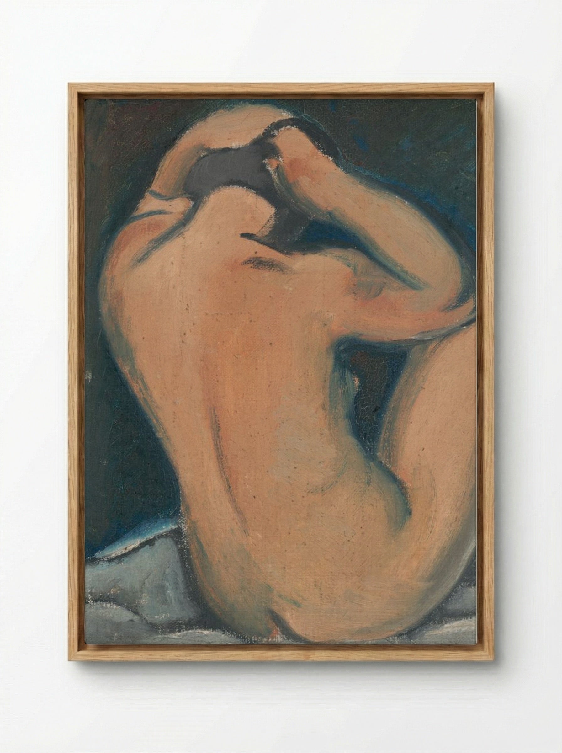 Study of a Nude - Mikuláš Galanda - Framed Canvas Wood