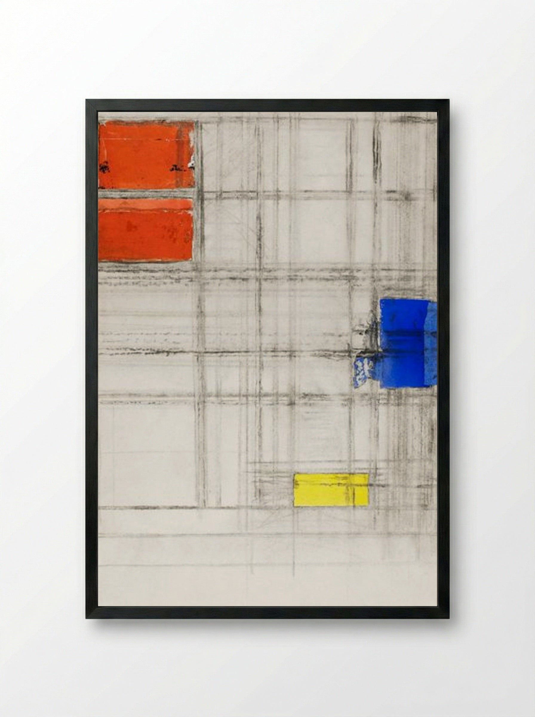Study for a Composition - Piet Mondrian - Framed Print Black