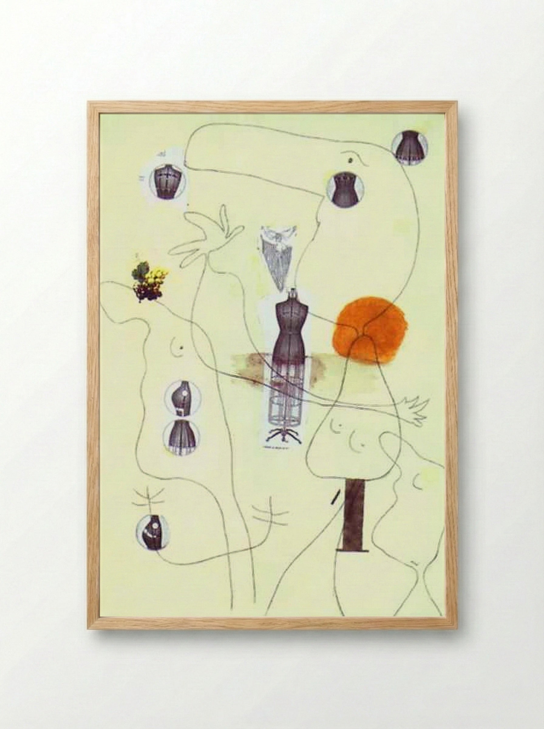 Metamorphose - Joan Miró - Framed Print Wood