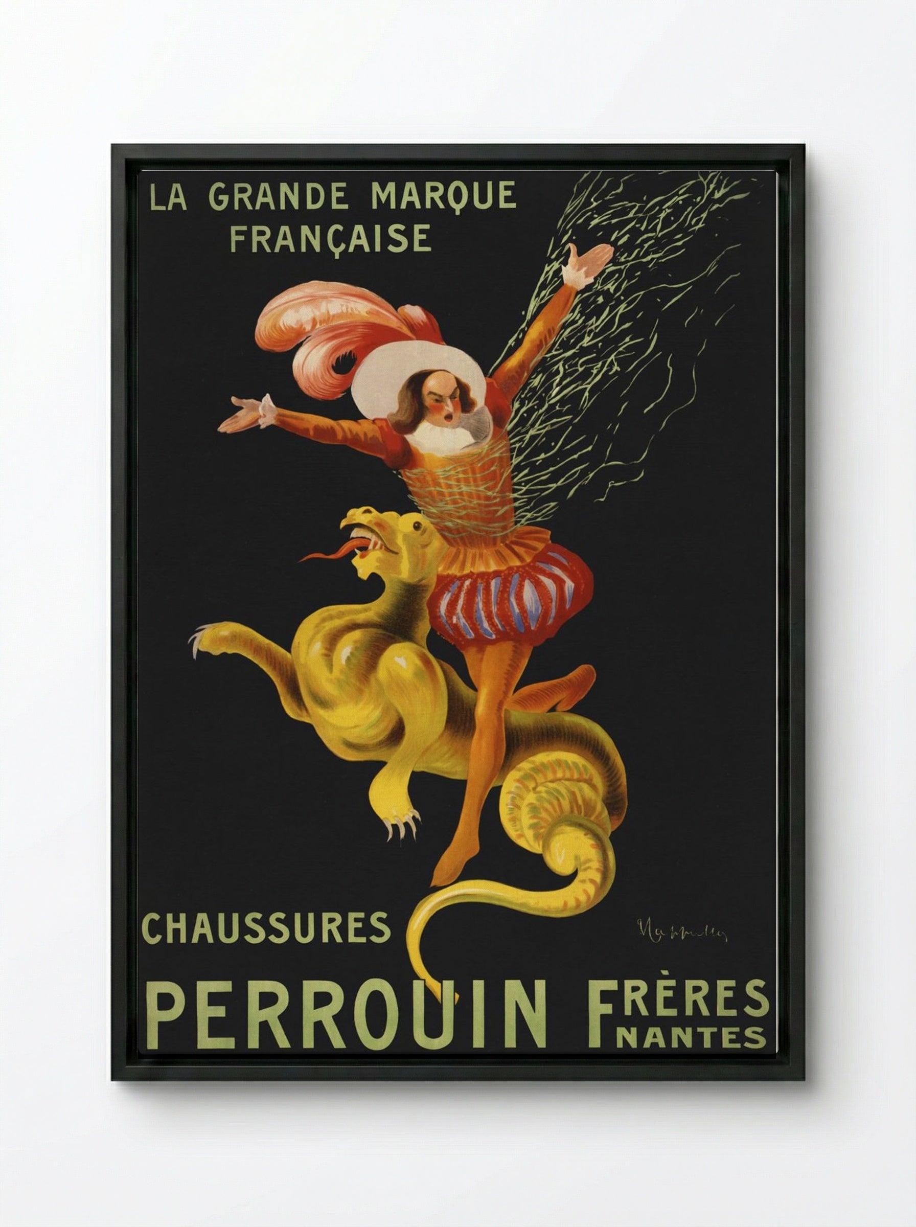 Chaussures Perrouin Frères, Nantes - Leonetto Cappiello - Framed Canvas Black
