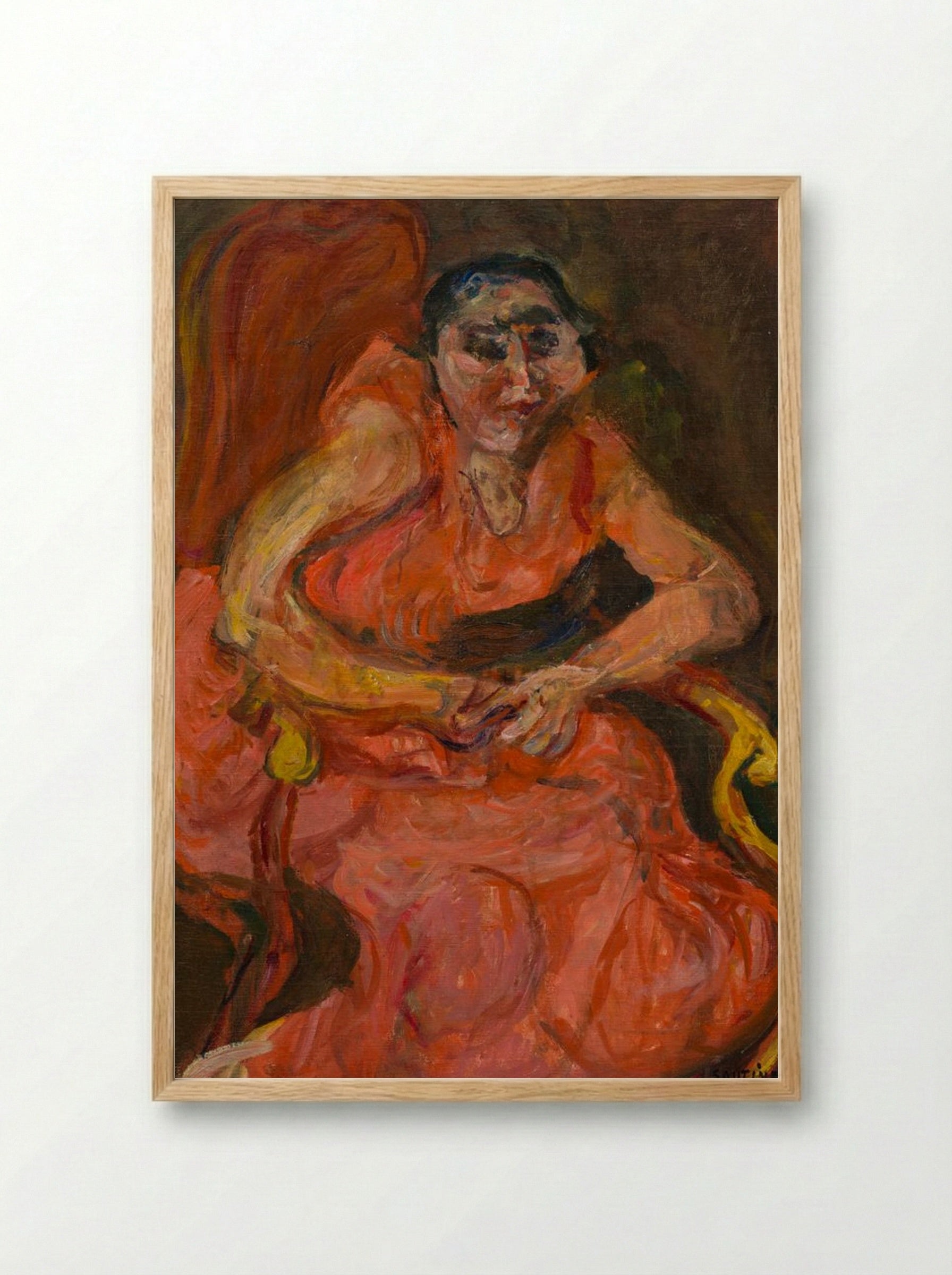 Woman in Pink - Chaïm Soutine - Framed Print Wood