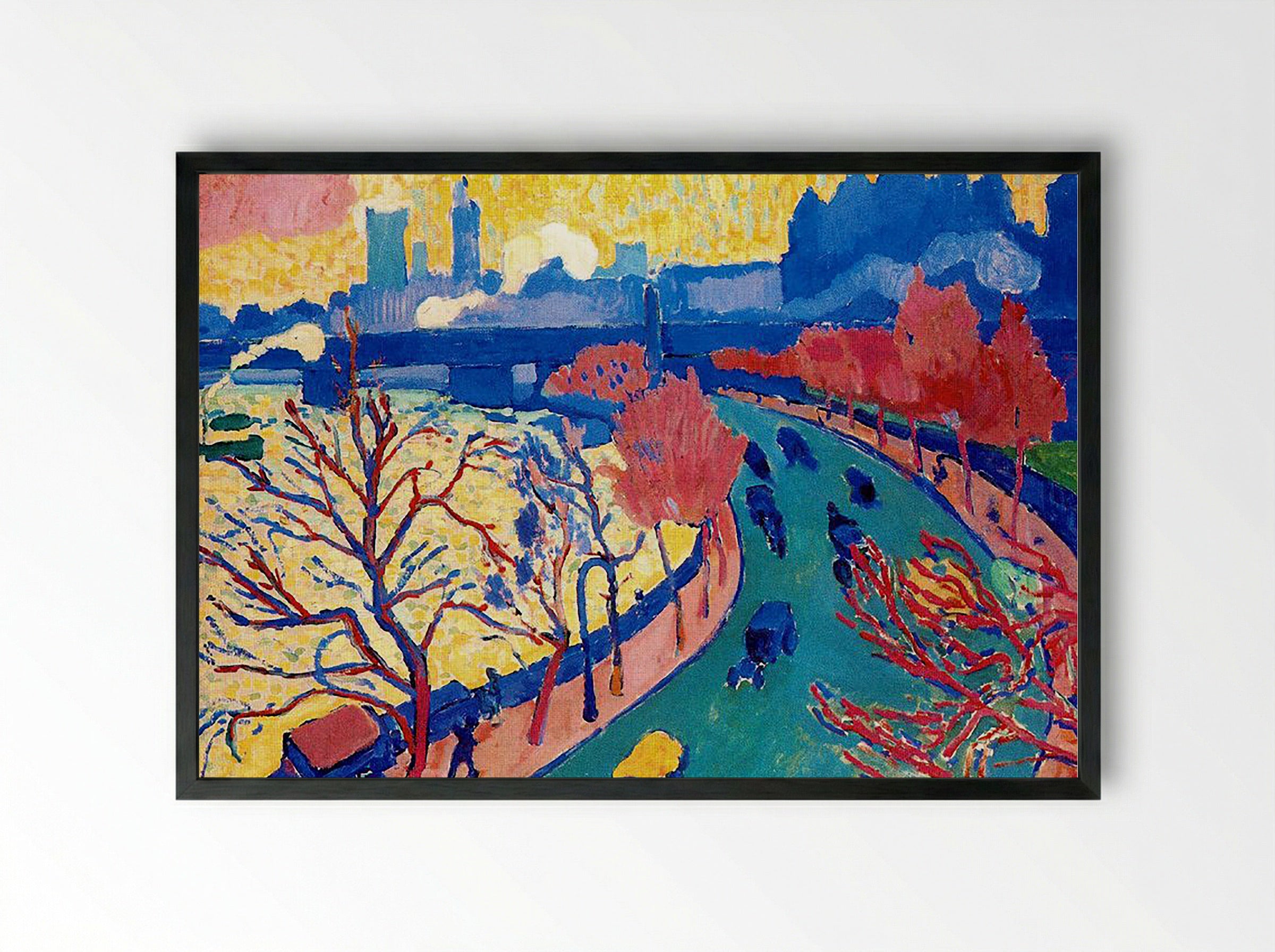 Charing Cross Bridge - André Derain - Framed Print Black