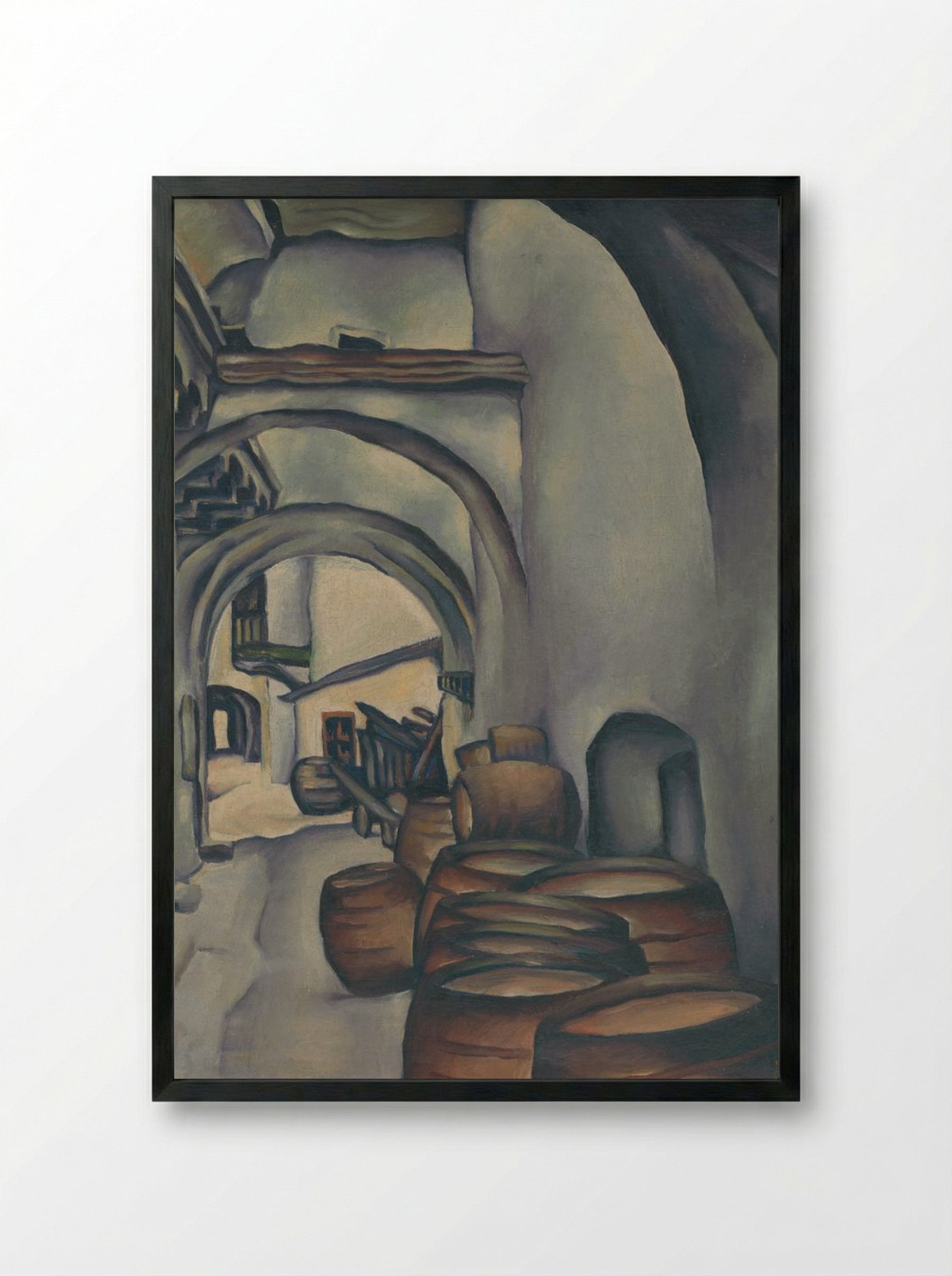 Kositsky Yard - Konstantin Bauer - Framed Print Black