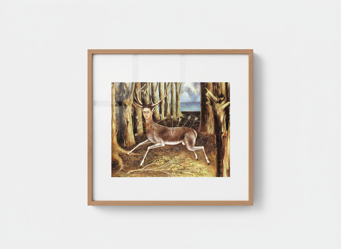 The Wounded Deer - Frida Kahlo - Framed Print Wood