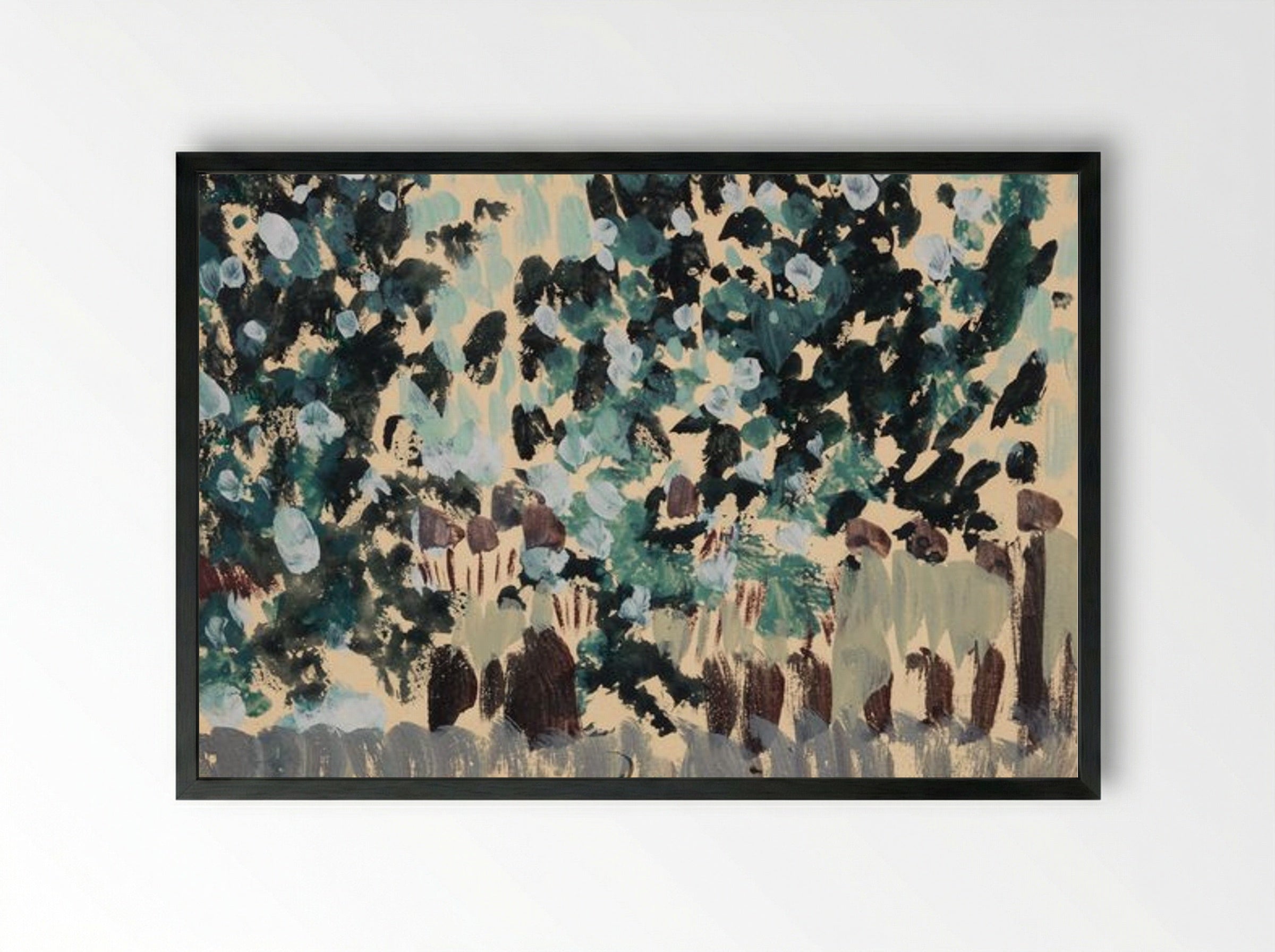 Green Leaves - Arthur Dove - Framed Print Black