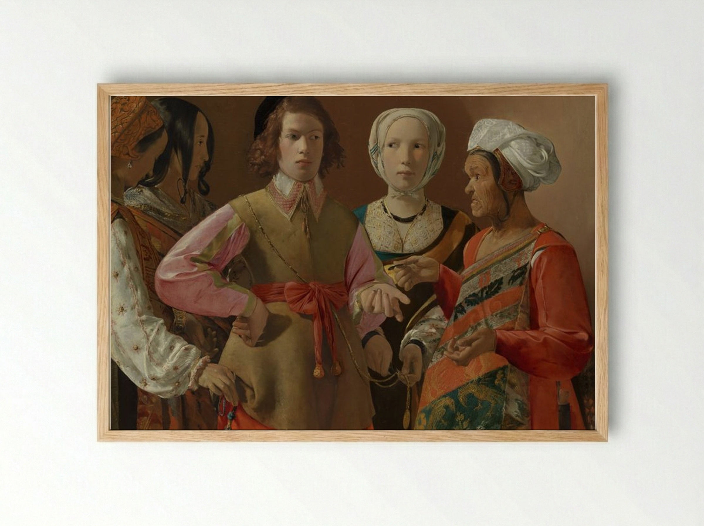 The Fortune Teller - Georges de La Tour - Framed Print Wood