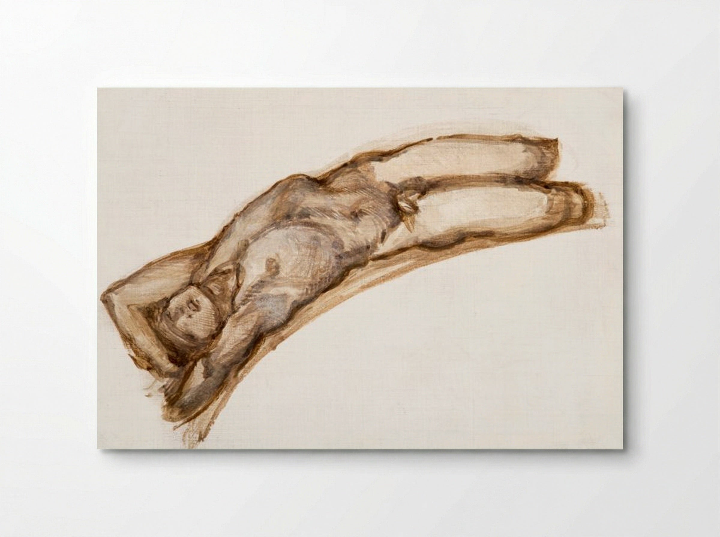 Study of a Male Nude for 'The Wheel of Fortune' - Edward Burne-Jones - Poster