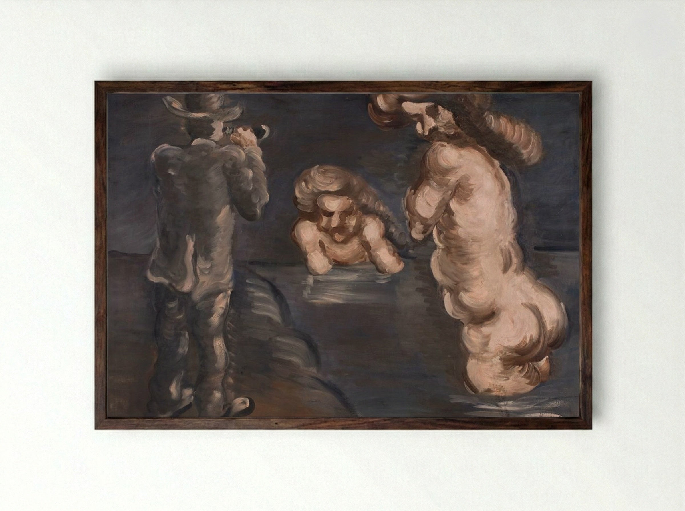 The Man Who Sees Everything - Vilhelm Lundstrøm - Framed Print Dark Wood