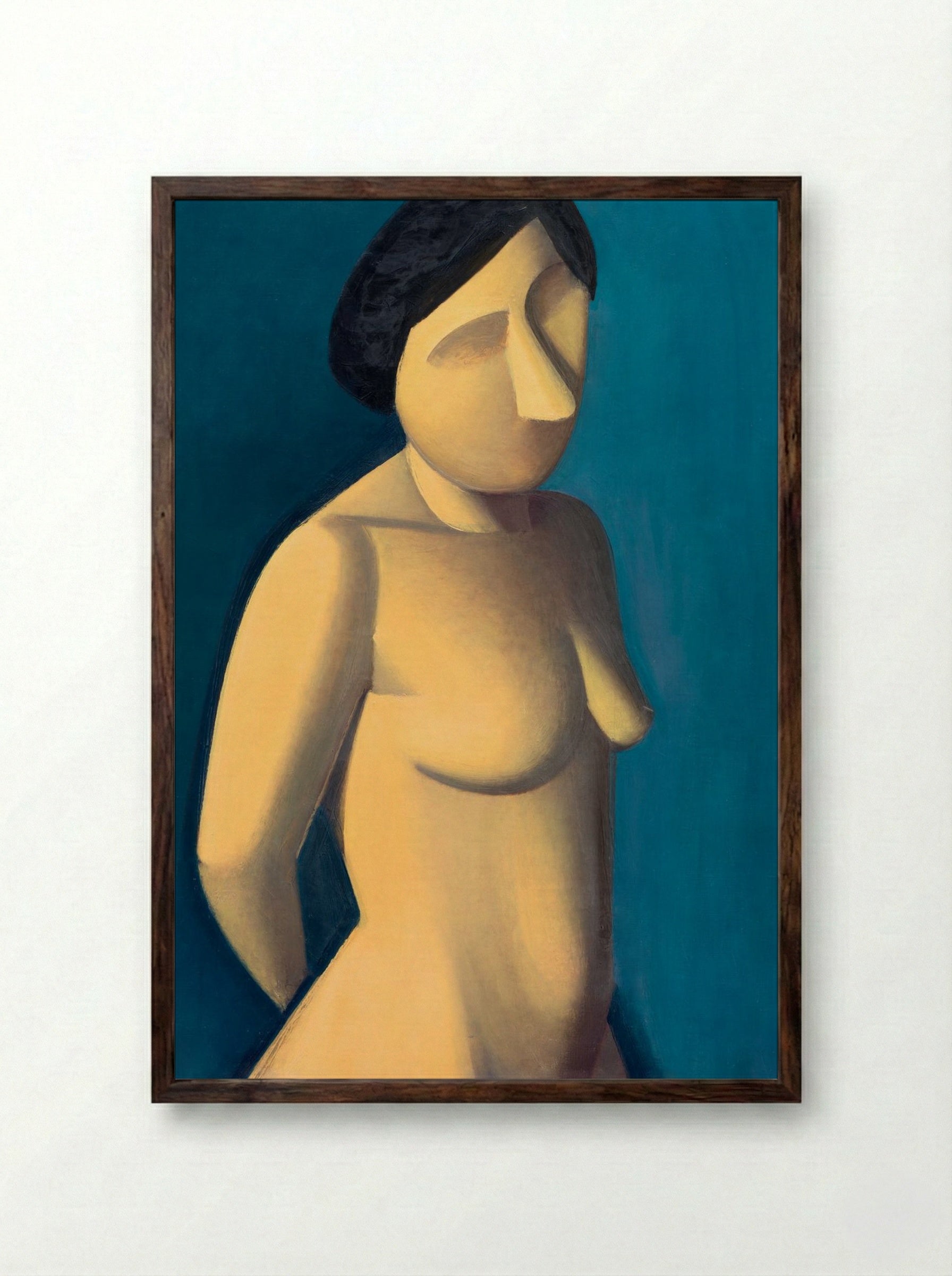 Female Model - Vilhelm Lundstrøm - Framed Print Dark Wood