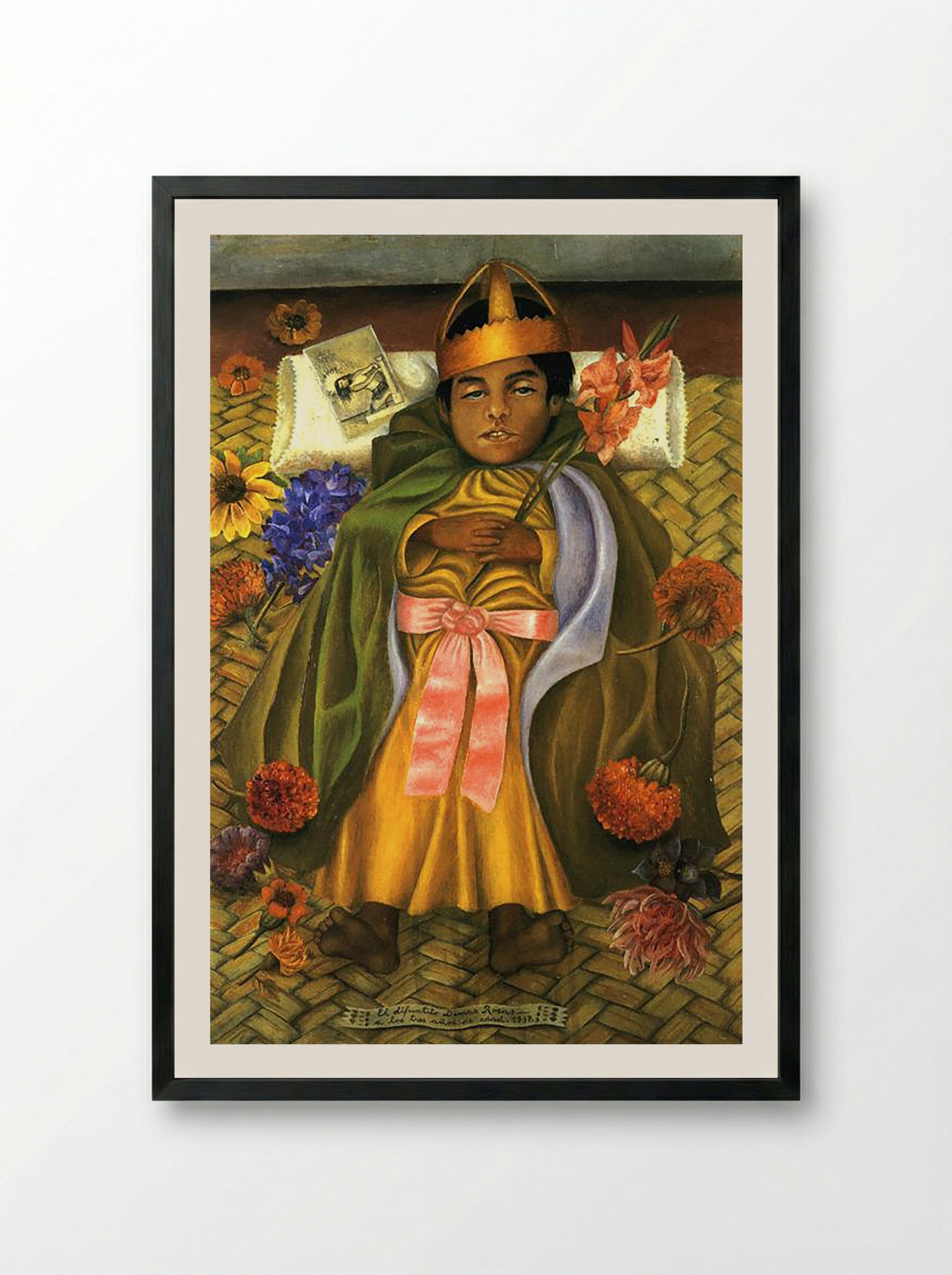 The Deceased Dimas Rosas at Three Years Old - Frida Kahlo - Framed Print Black