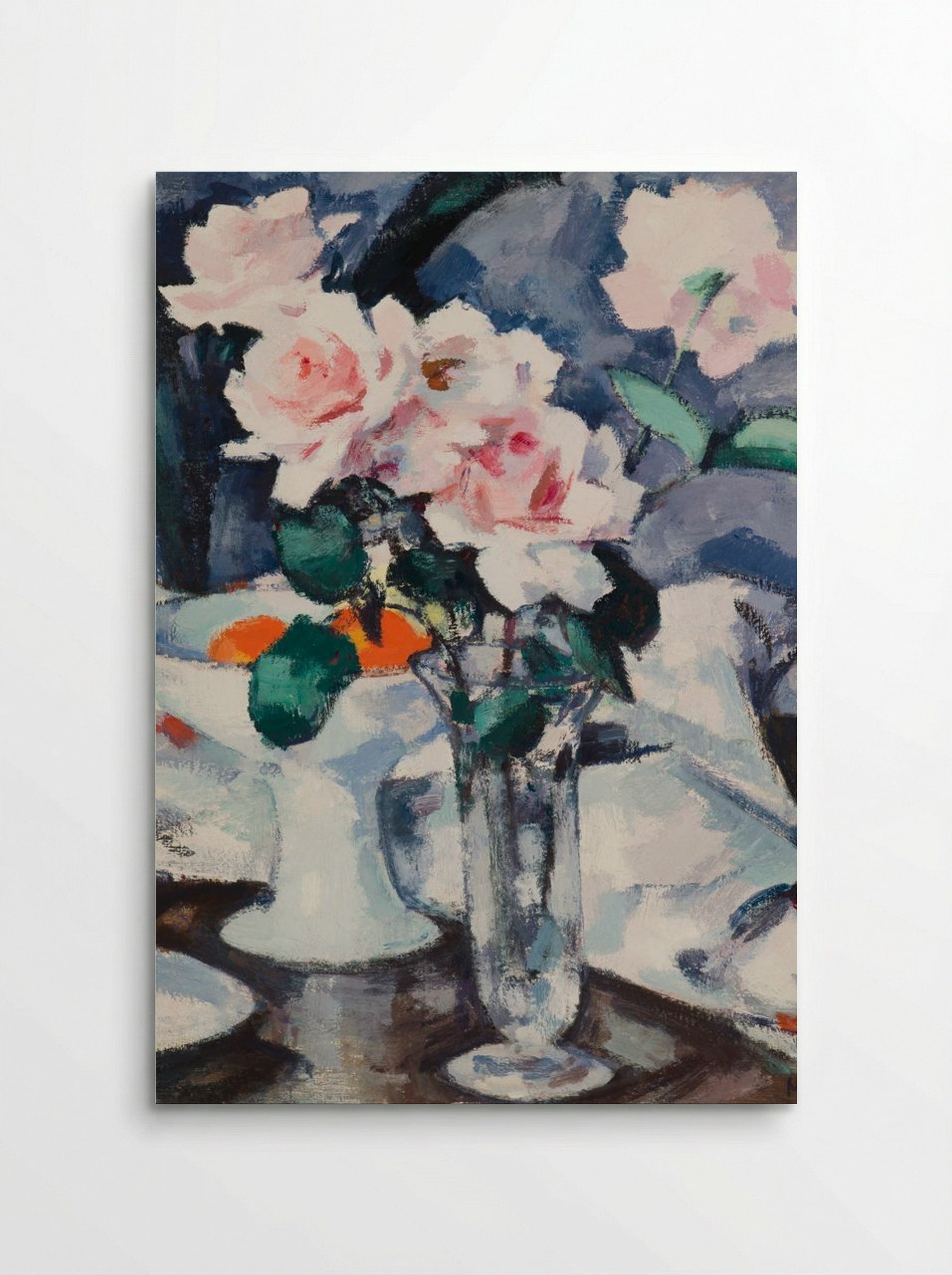 Pink Roses in a Glass Vase - Samuel John Peploe - Poster