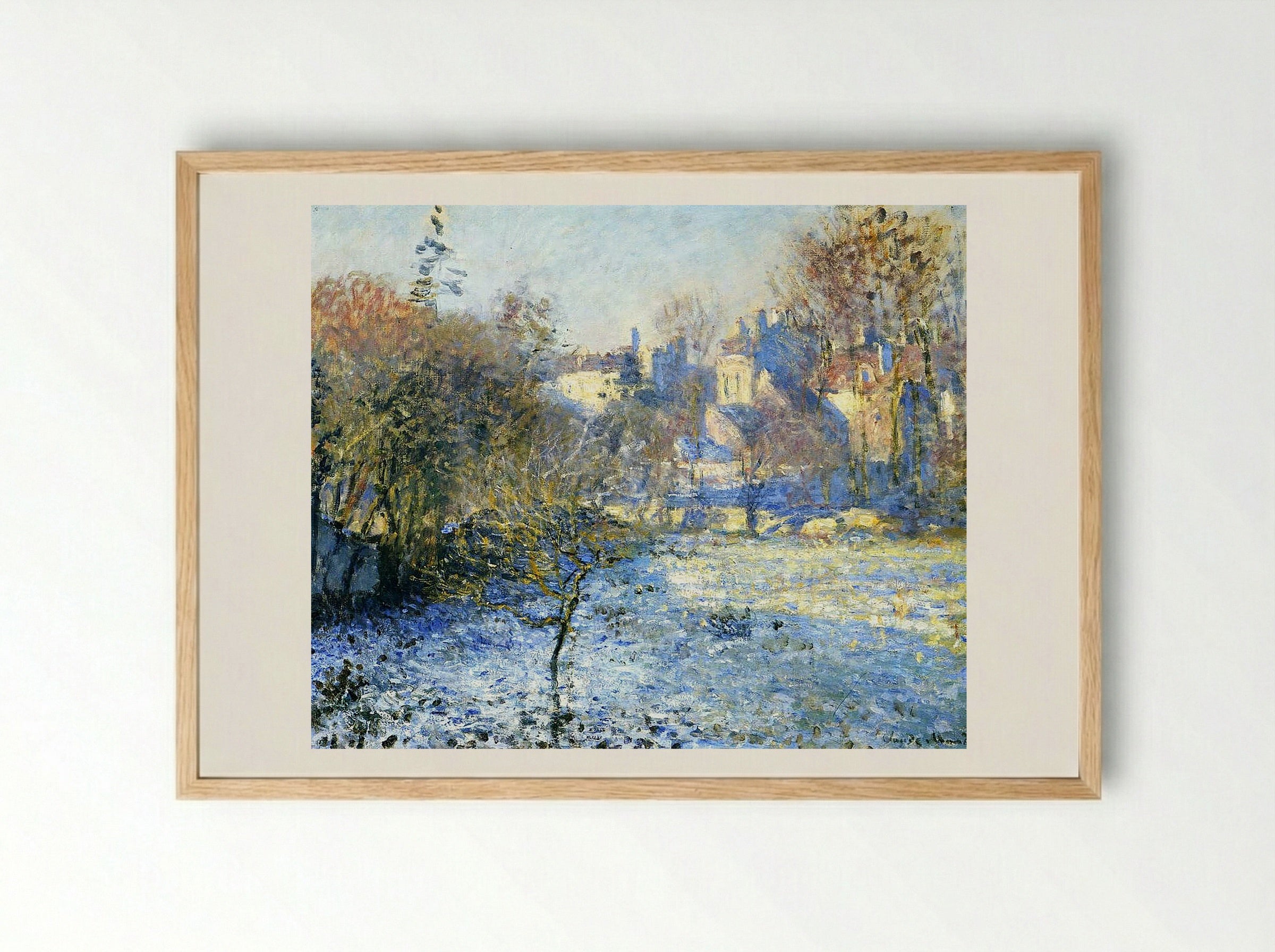 The Magpie - Claude Monet - Framed Print Wood