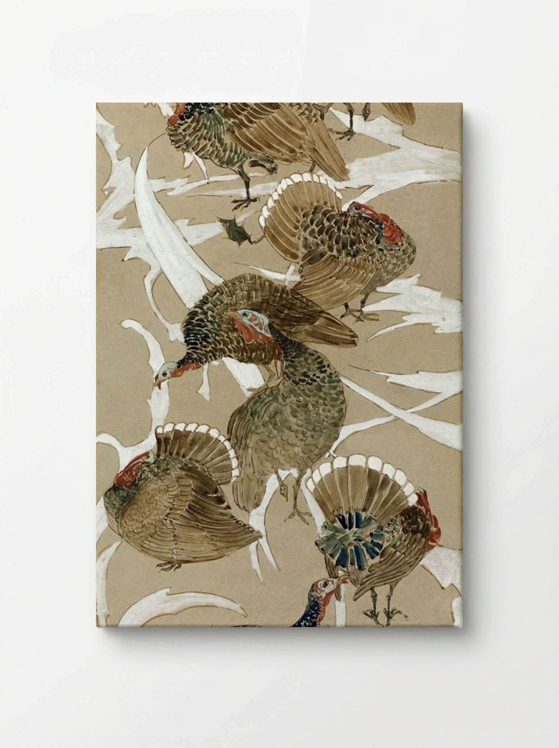 Eight Turkeys - Theodorus van Hoytema - Canvas