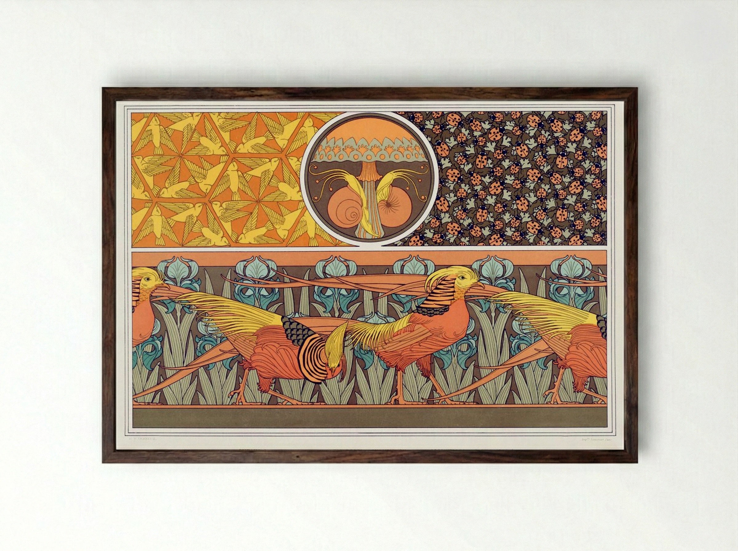 L'Animal dans la Décoration, Plate 47 - Fine Art Print - Framed Print Dark Wood