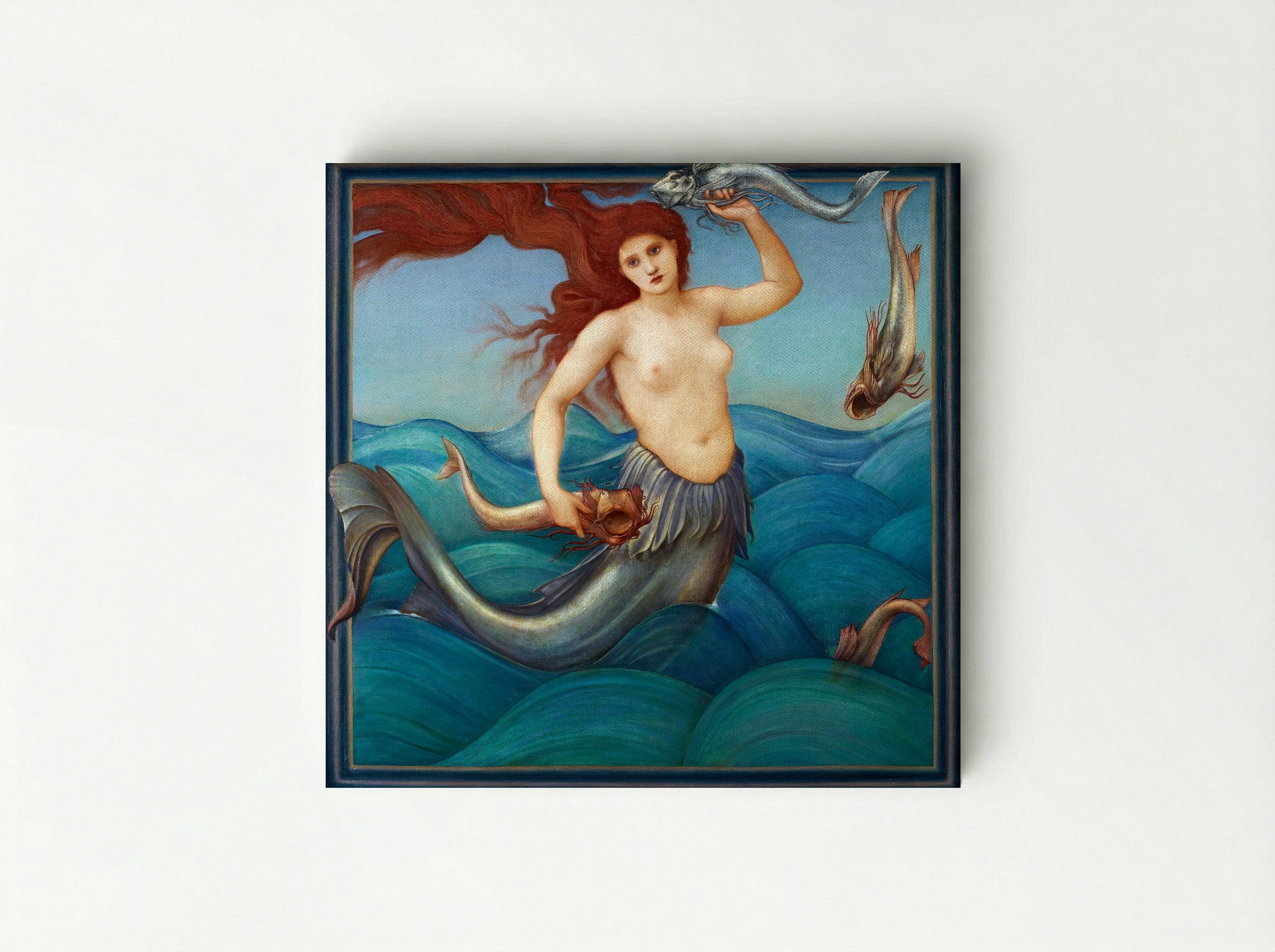 A Sea Nymph - Edward Burne-Jones - Canvas