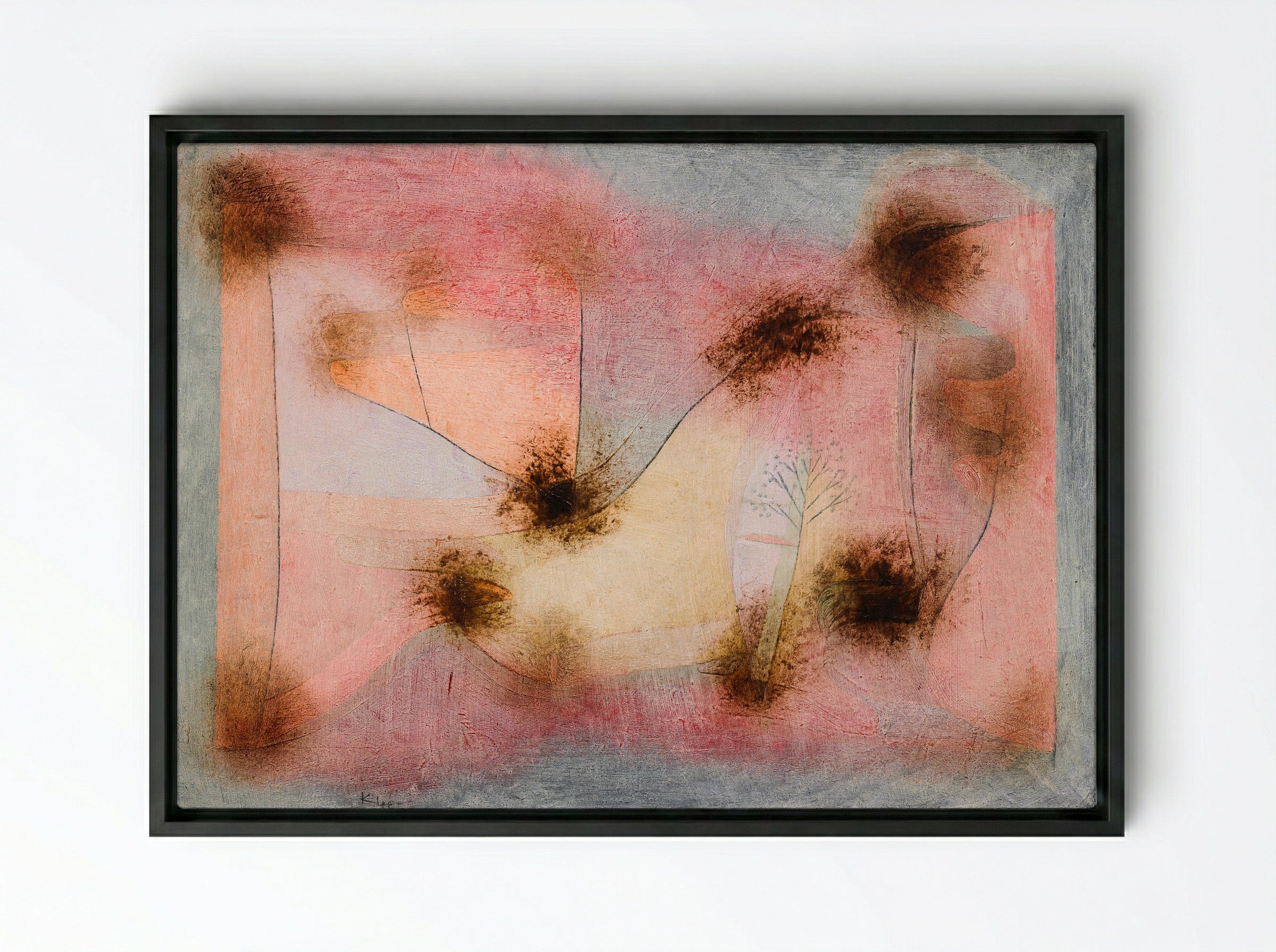 Hardy Plants - Paul Klee - Framed Canvas Black