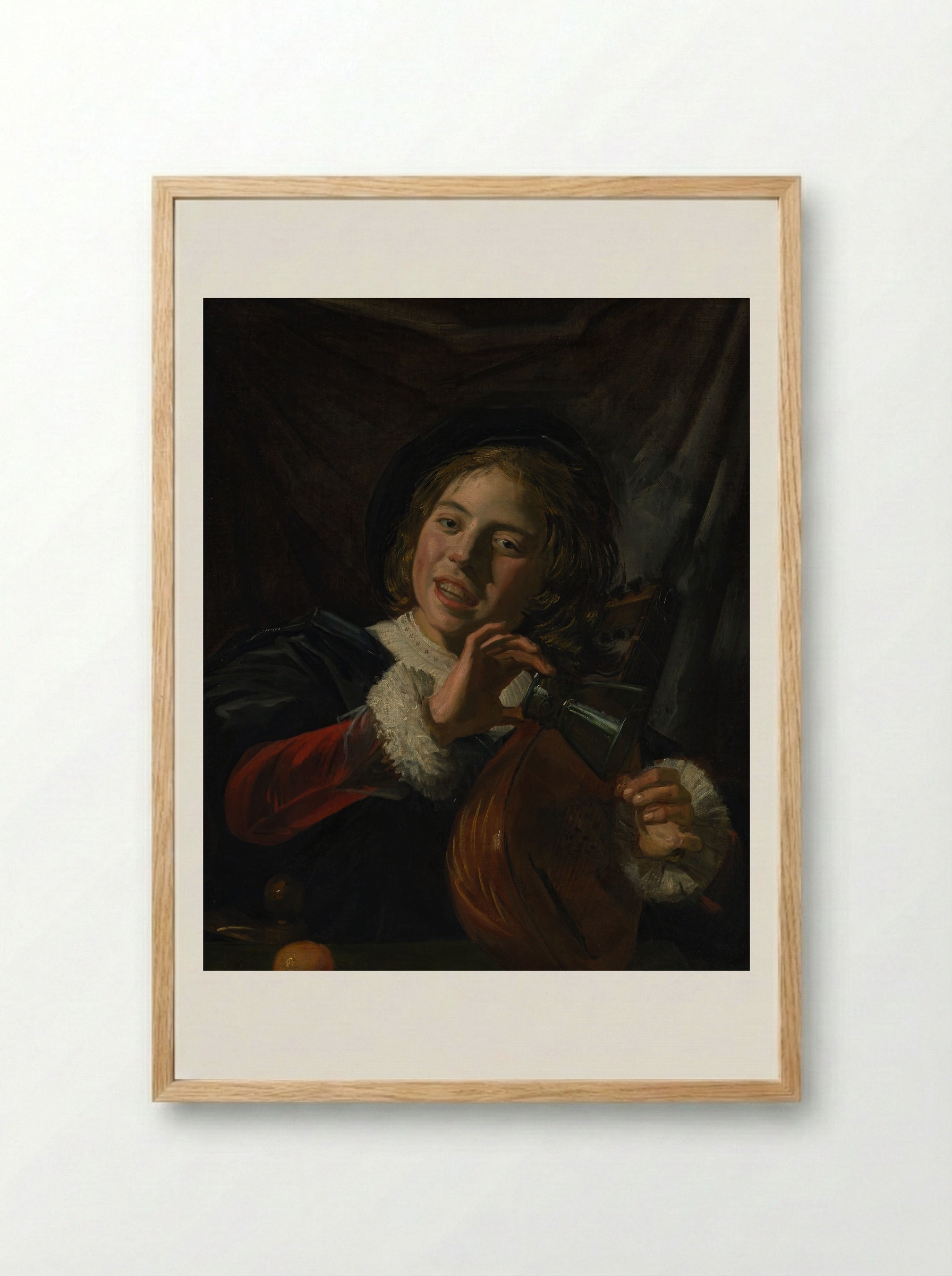 Boy with a Lute - Frans Hals - Framed Print Wood