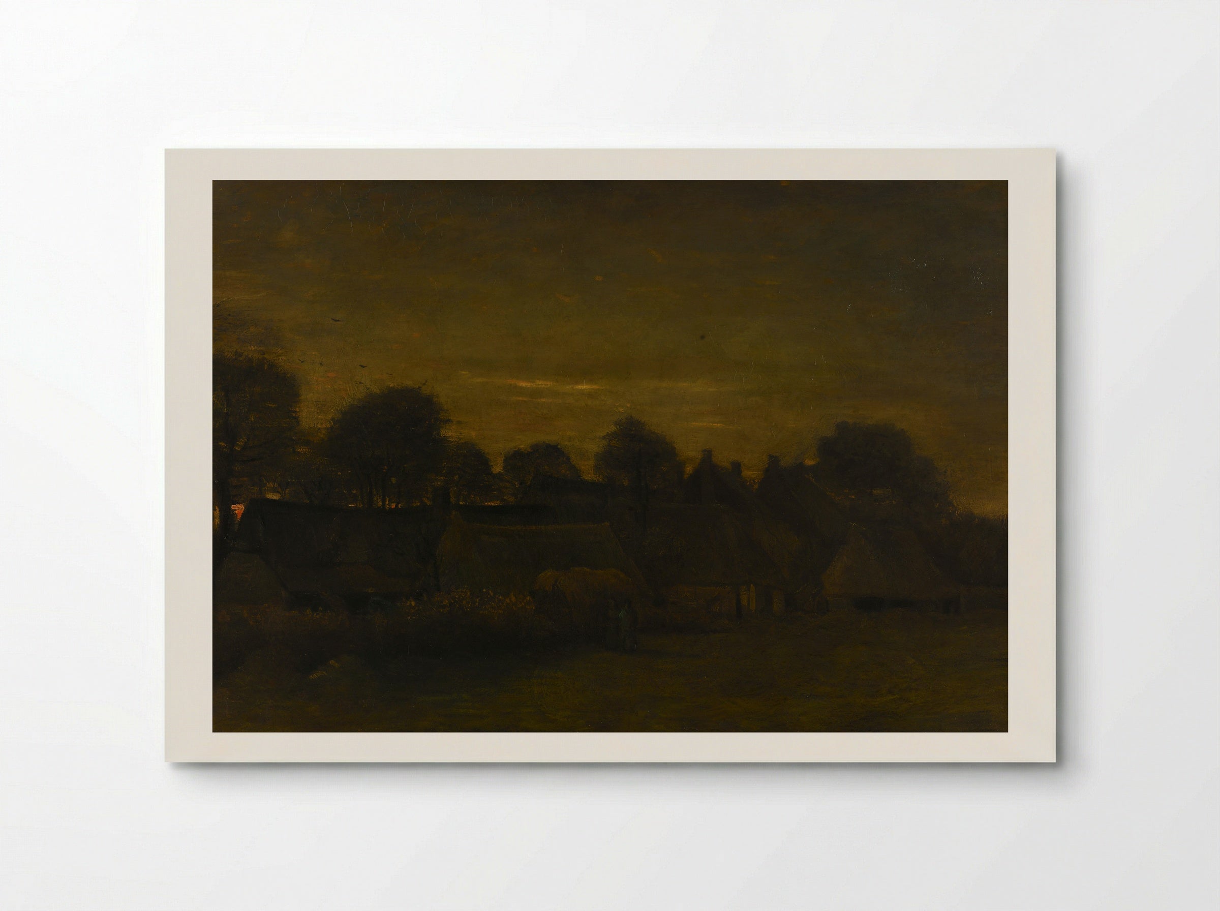 Boerendorp in de avond - Vincent van Gogh - Poster