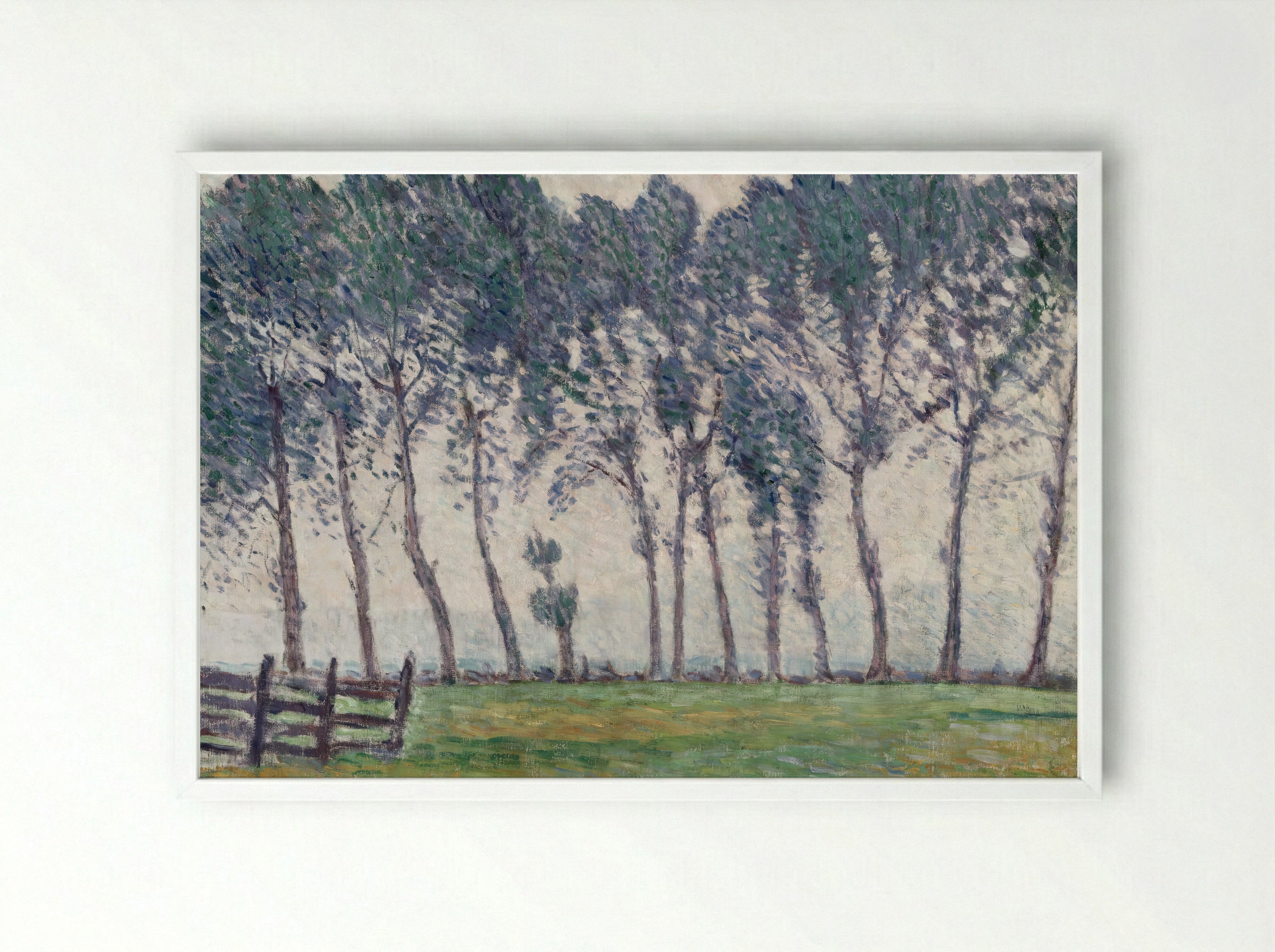 Rainy Weather at Hampton Court - Alfred William Finch - Framed Print White