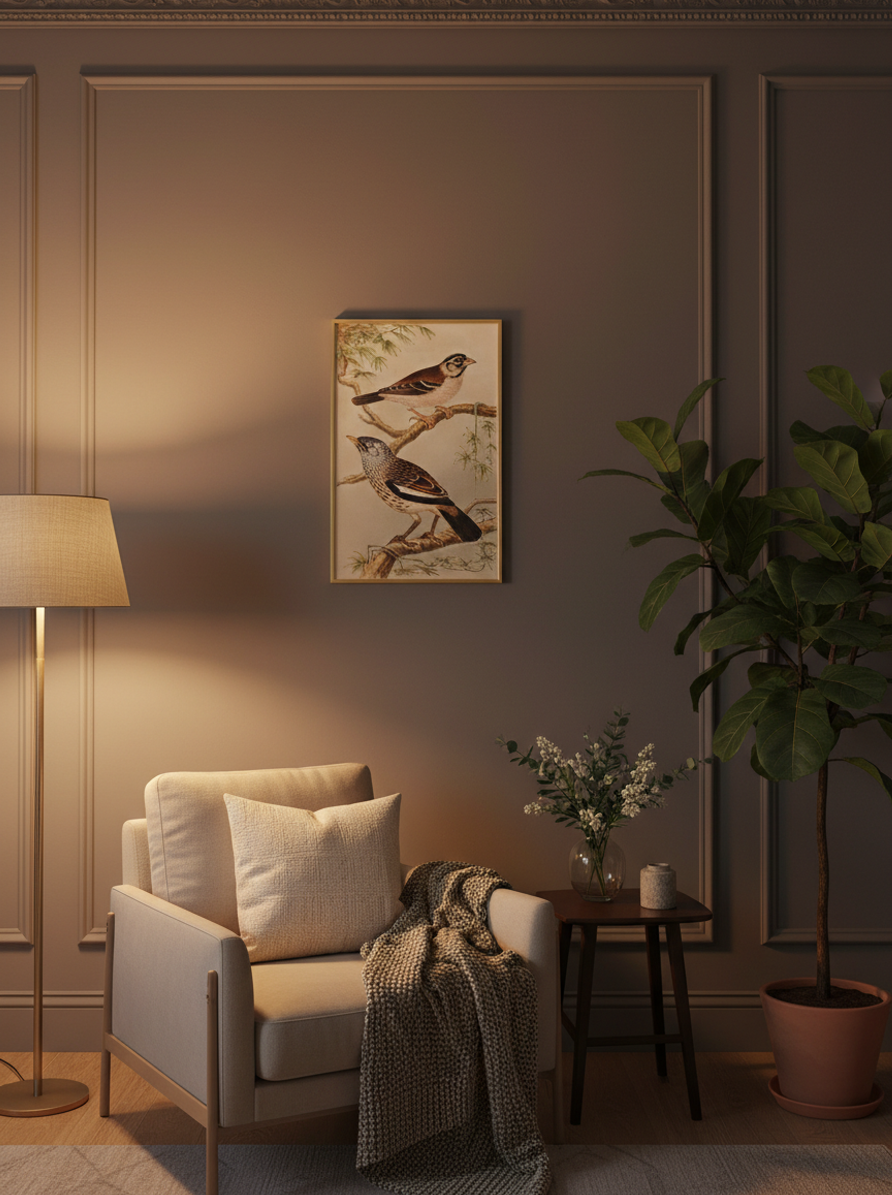 Twee vogels op takken (Two Birds on Branches) - Theo van Hoytema - Lifestyle