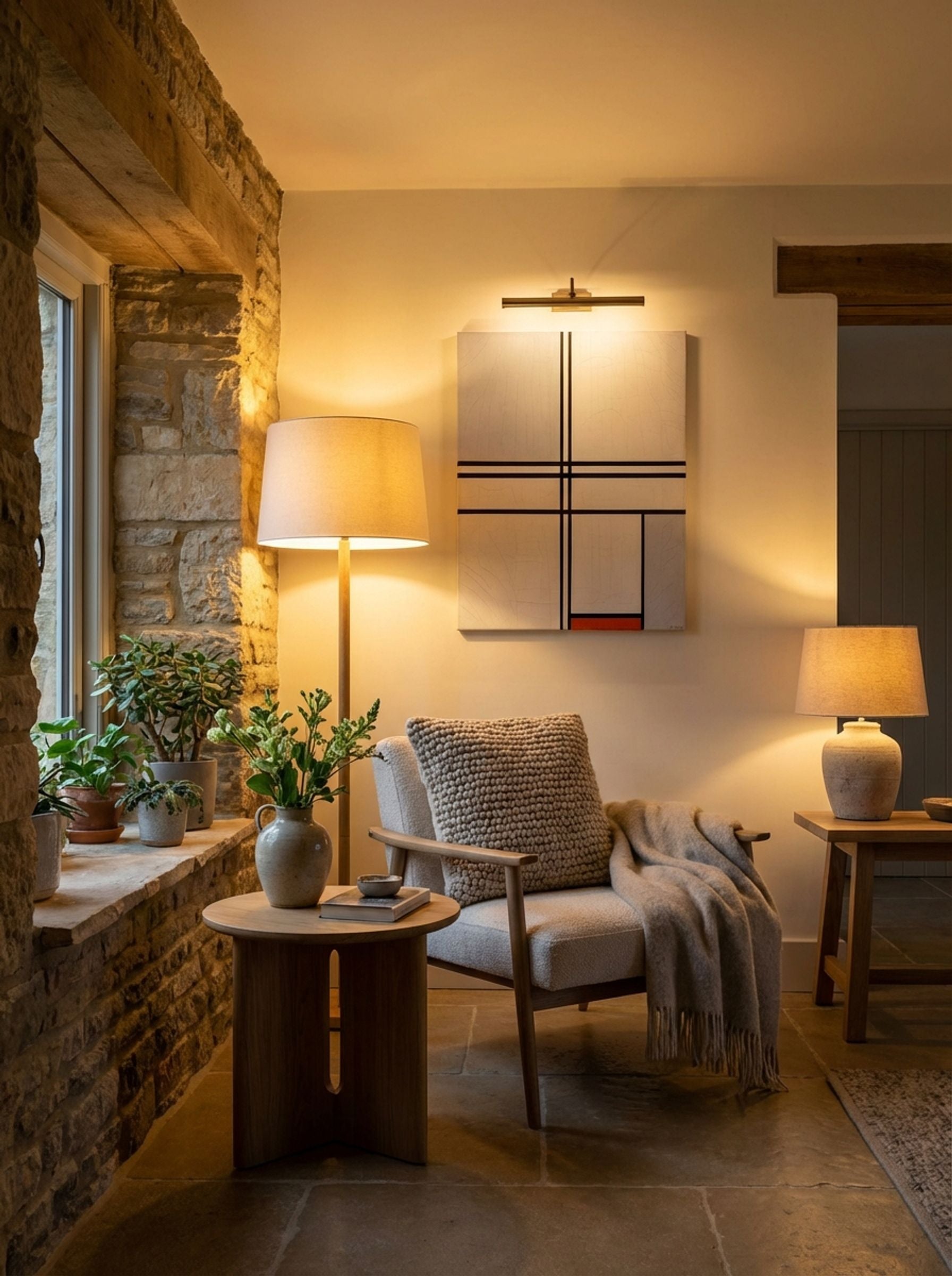 Composition No. 1, Grey-Red - Piet Mondrian - Lifestyle