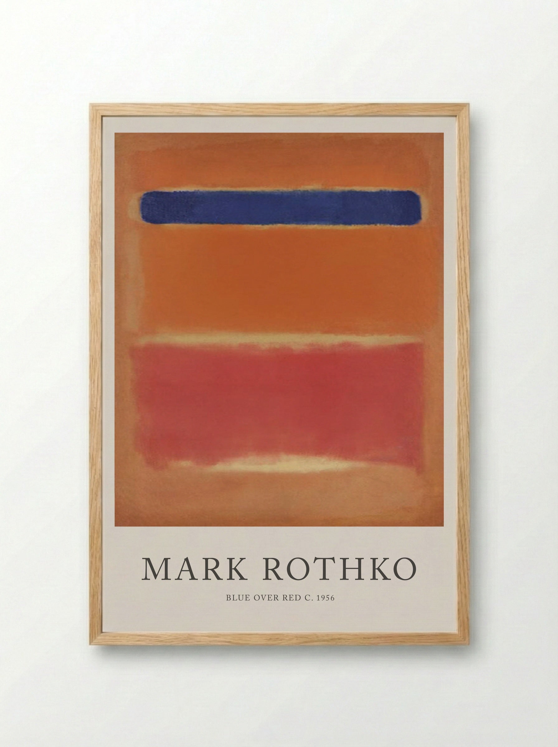 Blue Over Red - Mark Rothko - Framed Print Wood