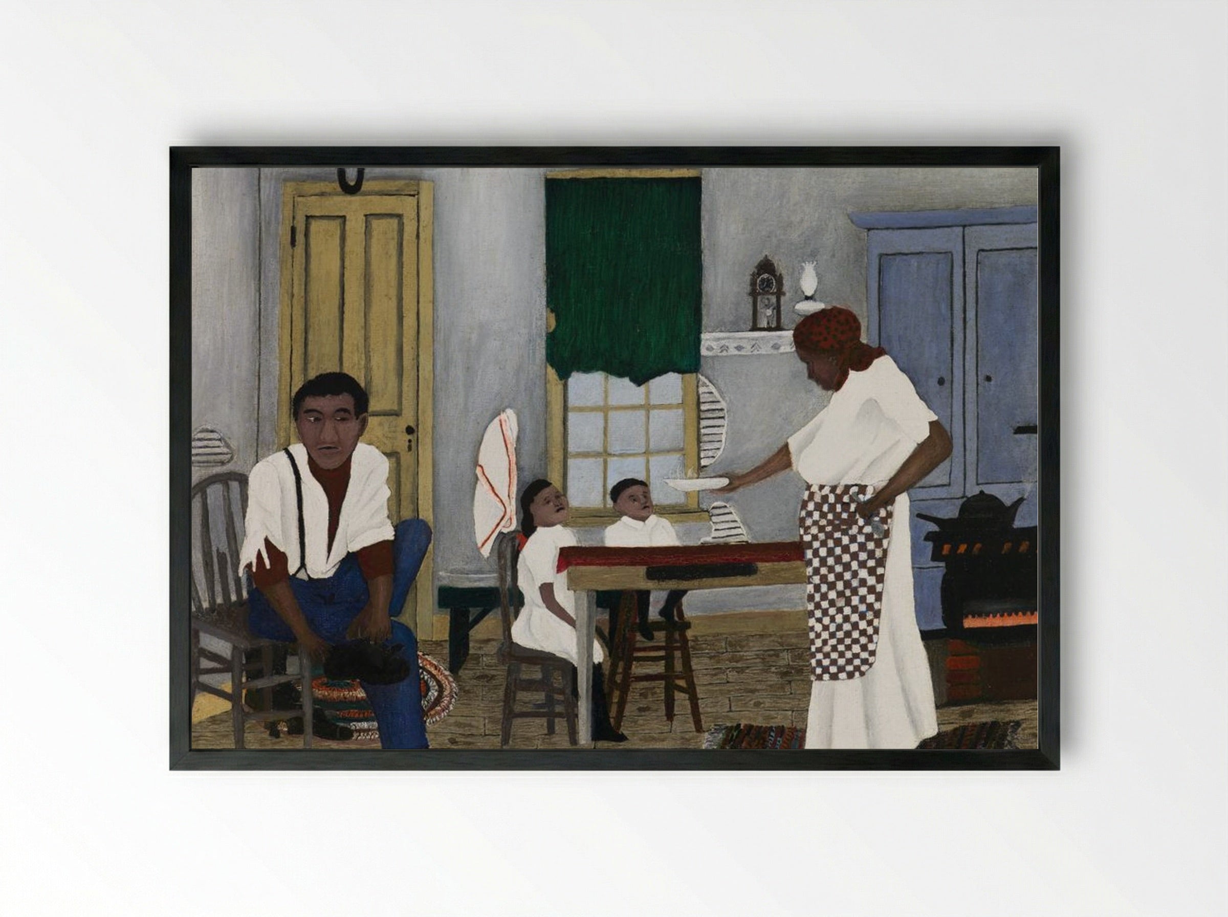 Sunday Morning Breakfast - Horace Pippin - Framed Print Black