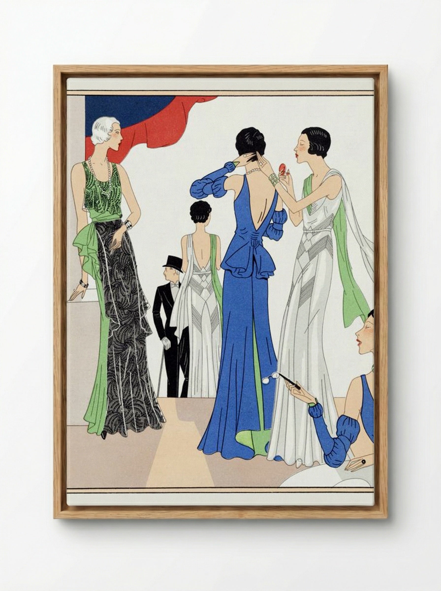Evening Gowns, 1932 - Joseph Paquin - Framed Canvas Wood