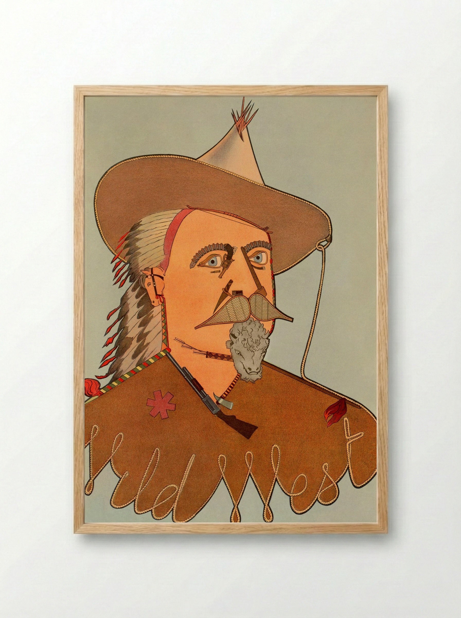 Wild West Portrait - Fine Art Print - Framed Print Wood