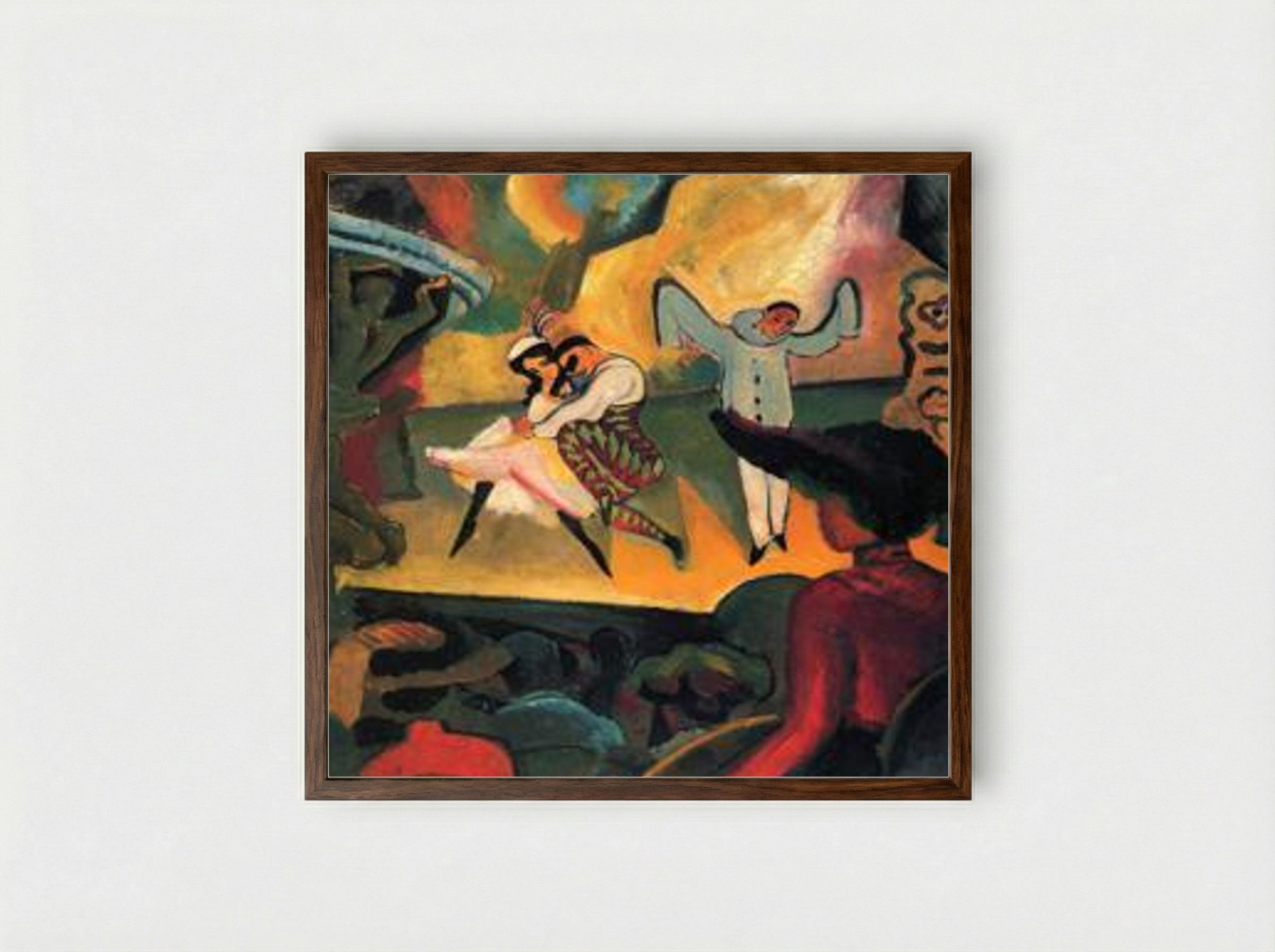 Russisches Ballett (I) - August Macke - Framed Print Dark Wood